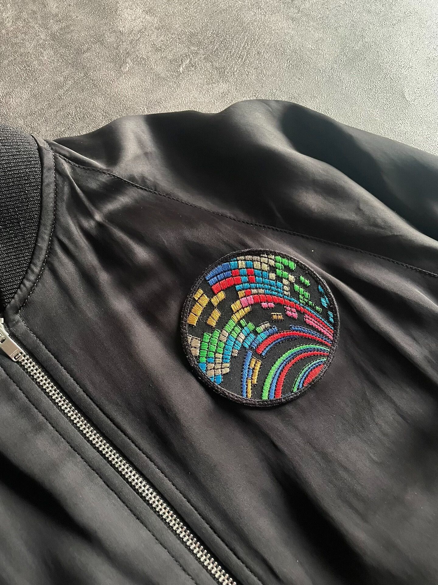 Saint Laurent Paris saint laurent silk sharkskin bomber jacket. Size US L / EU 52-54 / 3 - 3 Thumbnail