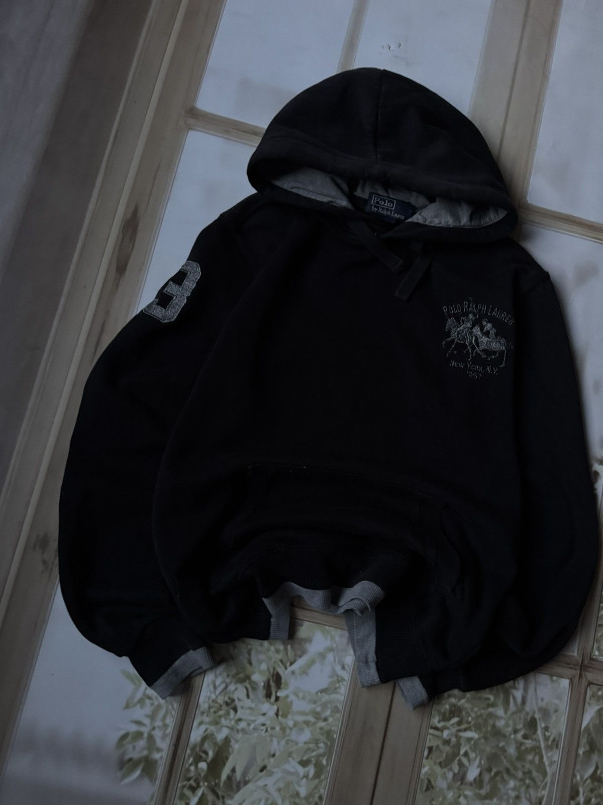 Polo Ralph Lauren VINTAGE Polo Ralph Lauren "3" Big Pony Hoodie - - Y2K RL Size US M / EU 48-50 / 2 - 3 Thumbnail