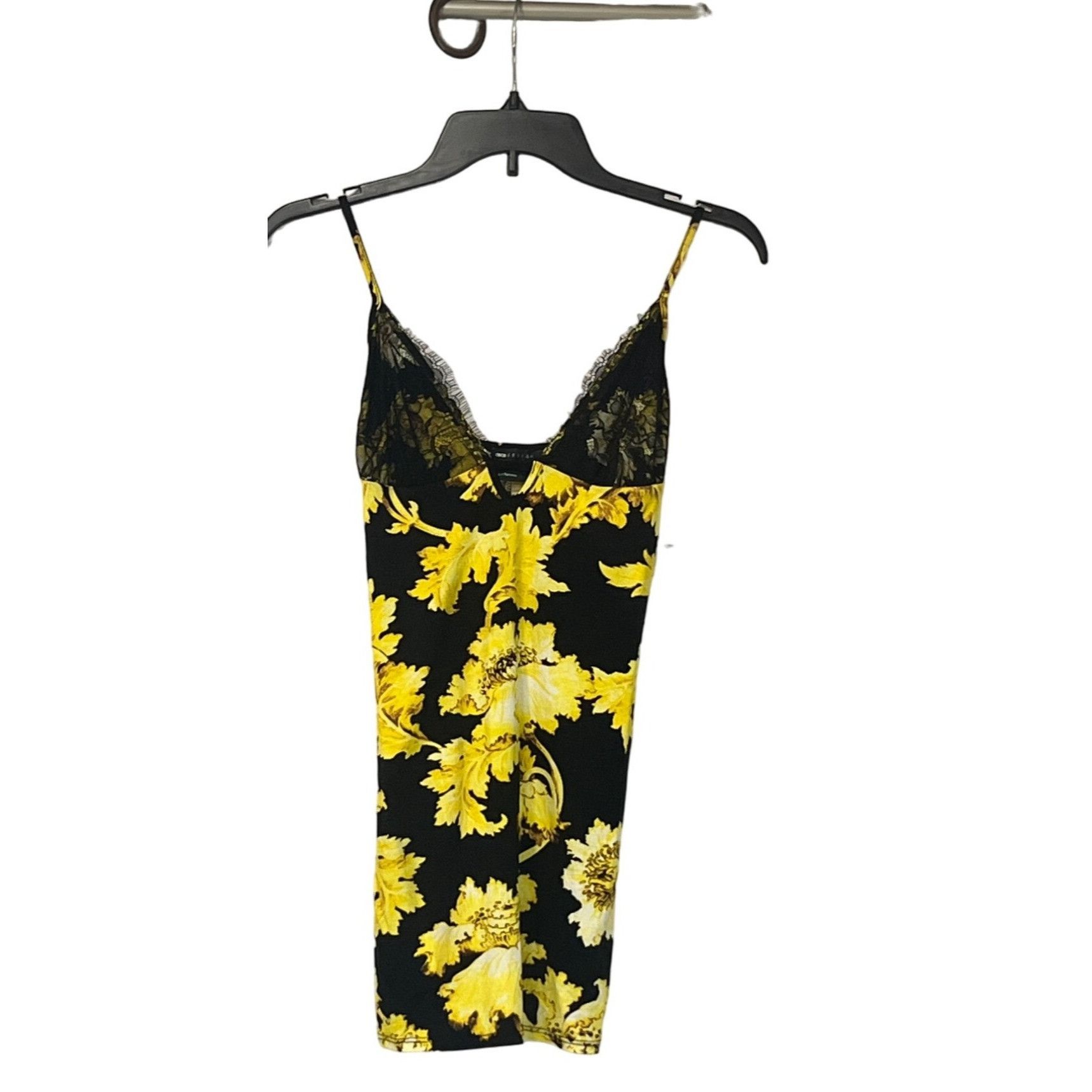 Other ASOS DESIGN Petite Cami lace bust mini dress in gold floral Size S / US 4 / IT 40 - 11 Thumbnail