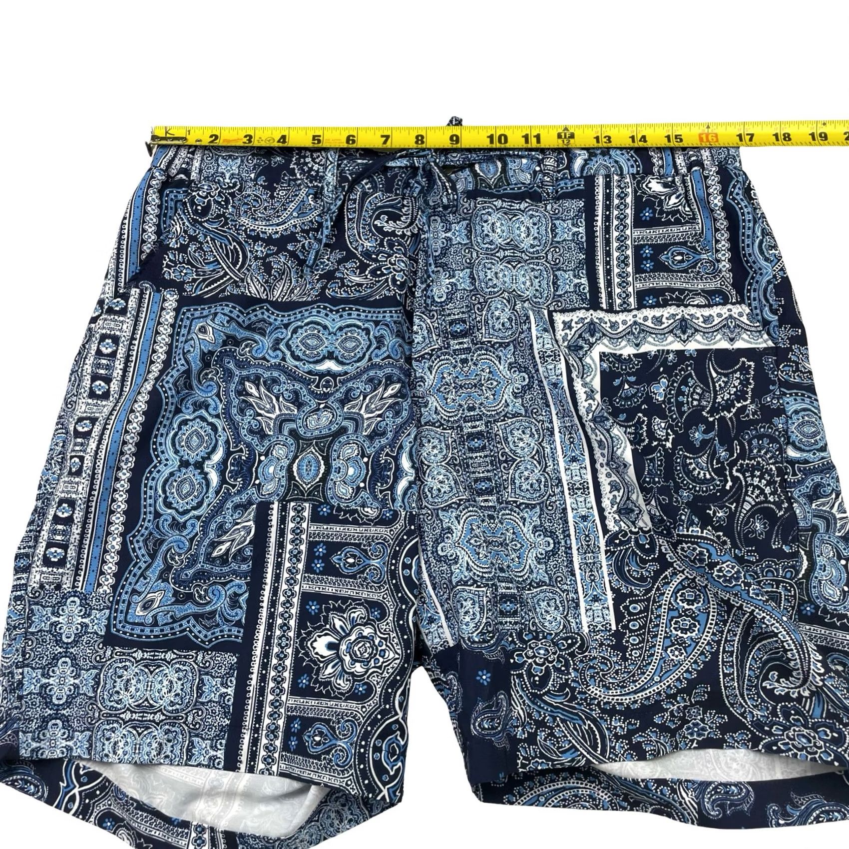 Robert Graham Robert Graham Men's Shorts Blue Patchwork Size 34 Performance Size US 34 / EU 50 - 7 Thumbnail