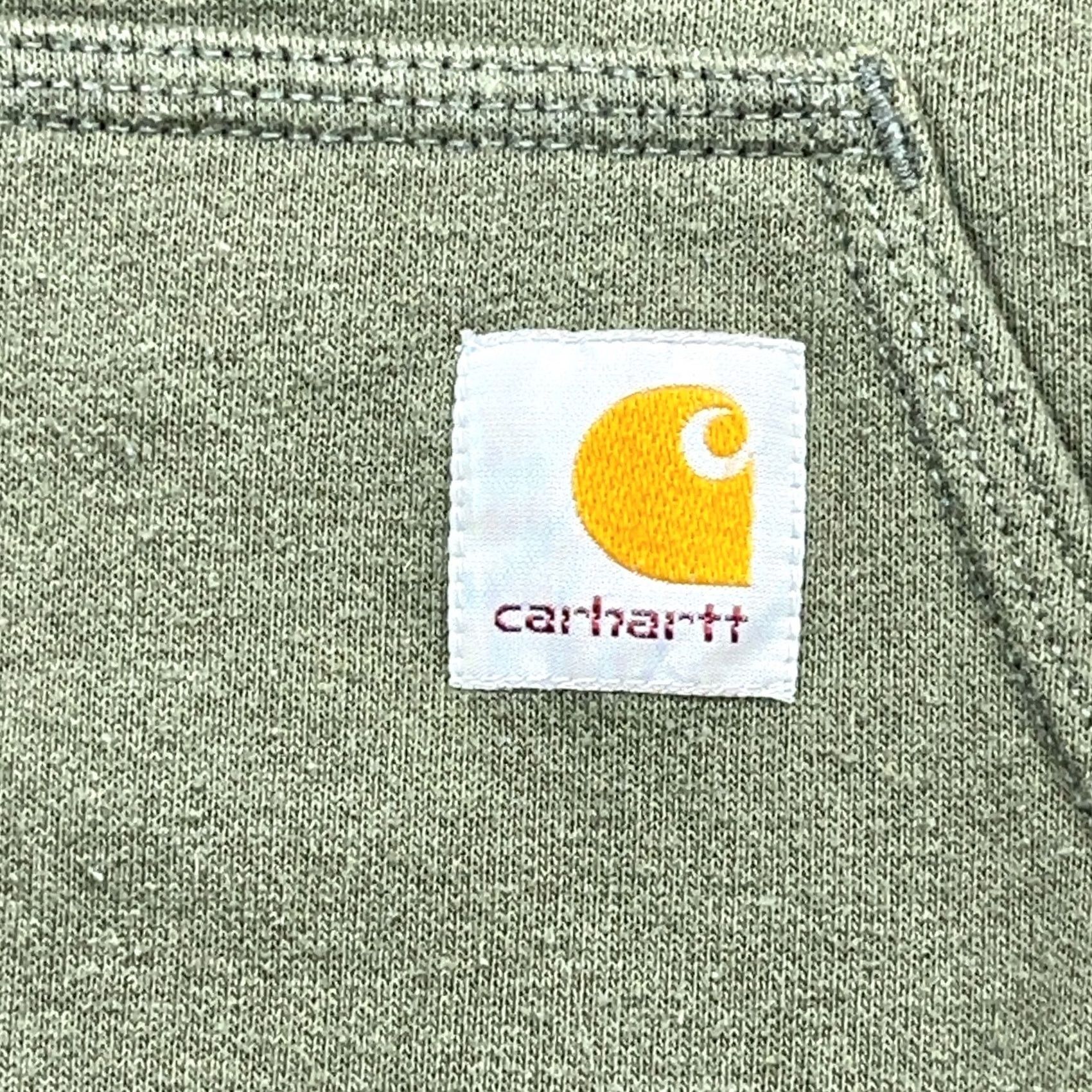 Carhartt VINTAGE Carhartt Hoodie Shirt Men XL Olive Green Loose Fit Sleeve Spellout Sweatshirt Adult Size US XL / EU 56 / 4 - 5 Thumbnail