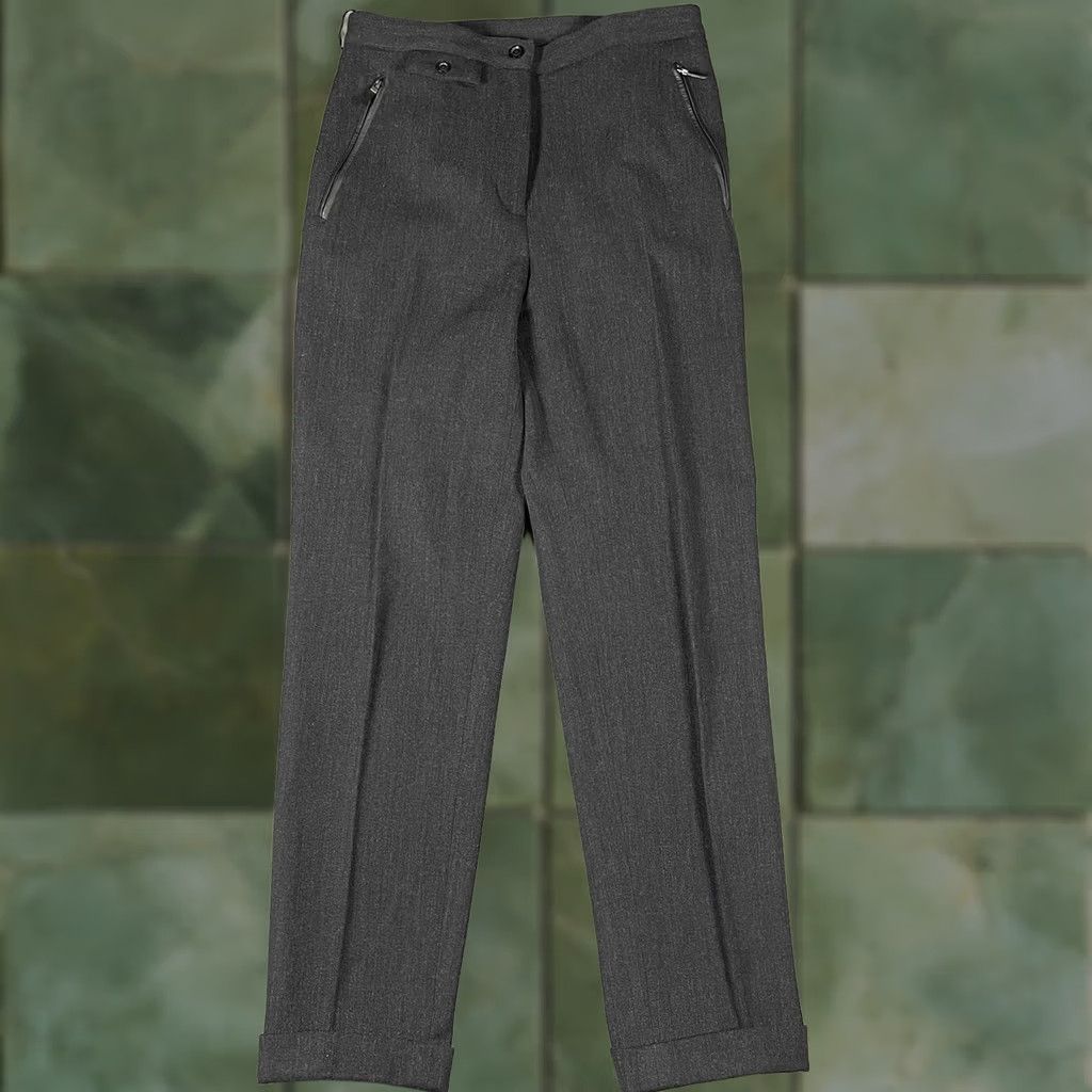 Ralph Lauren Lauren Ralph Lauren Womens Wool Dress Pants Size 6 Gray Business Casual Dress Pants Regular Pockets Zipper Mid Rise Straight Womens Size 28" / US 6 / IT 42 - 1 Thumbnail
