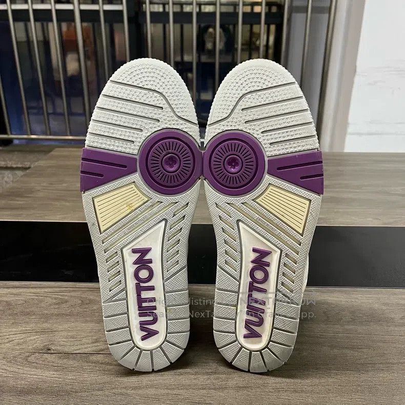 Louis Vuitton Louis Vuitton White and Purple Velcro shoes Size US 9 / EU 42 - 6 Thumbnail
