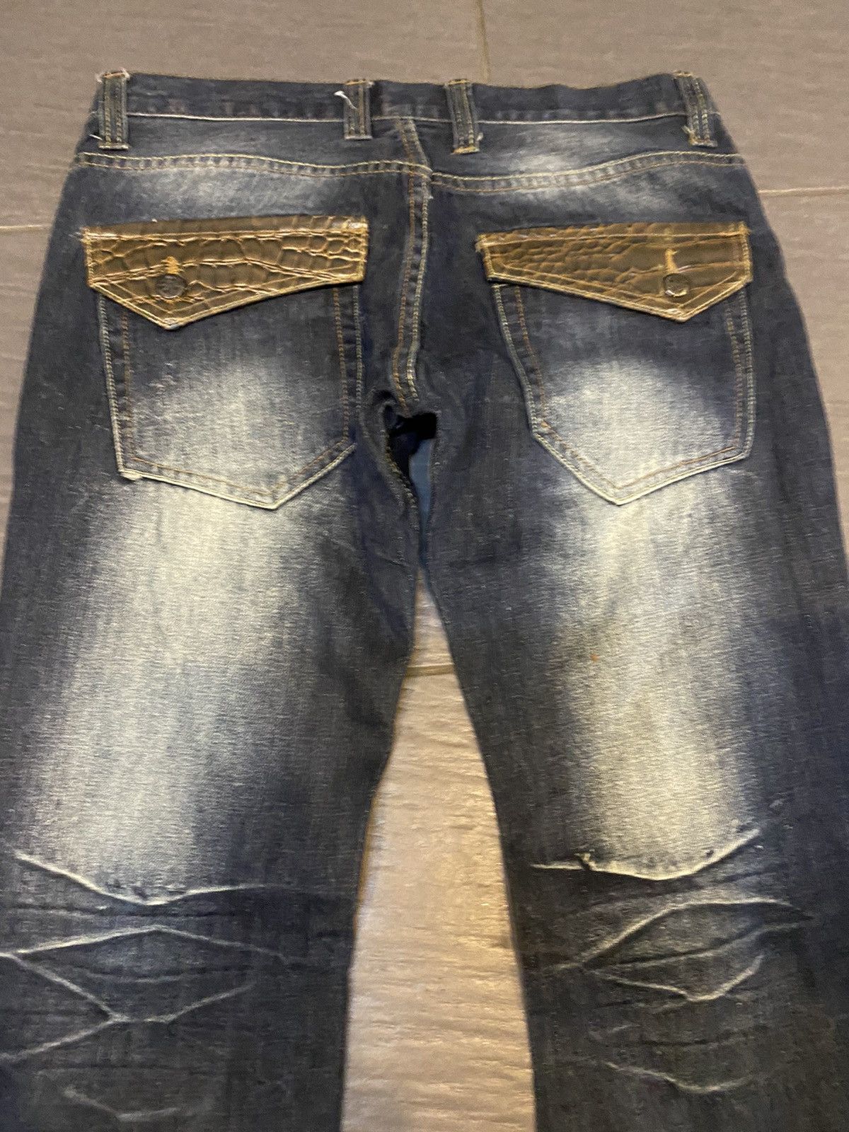 Japanese Brand Flare jeans root three style snake skin boot cut Size US 34 / EU 50 - 3 Thumbnail