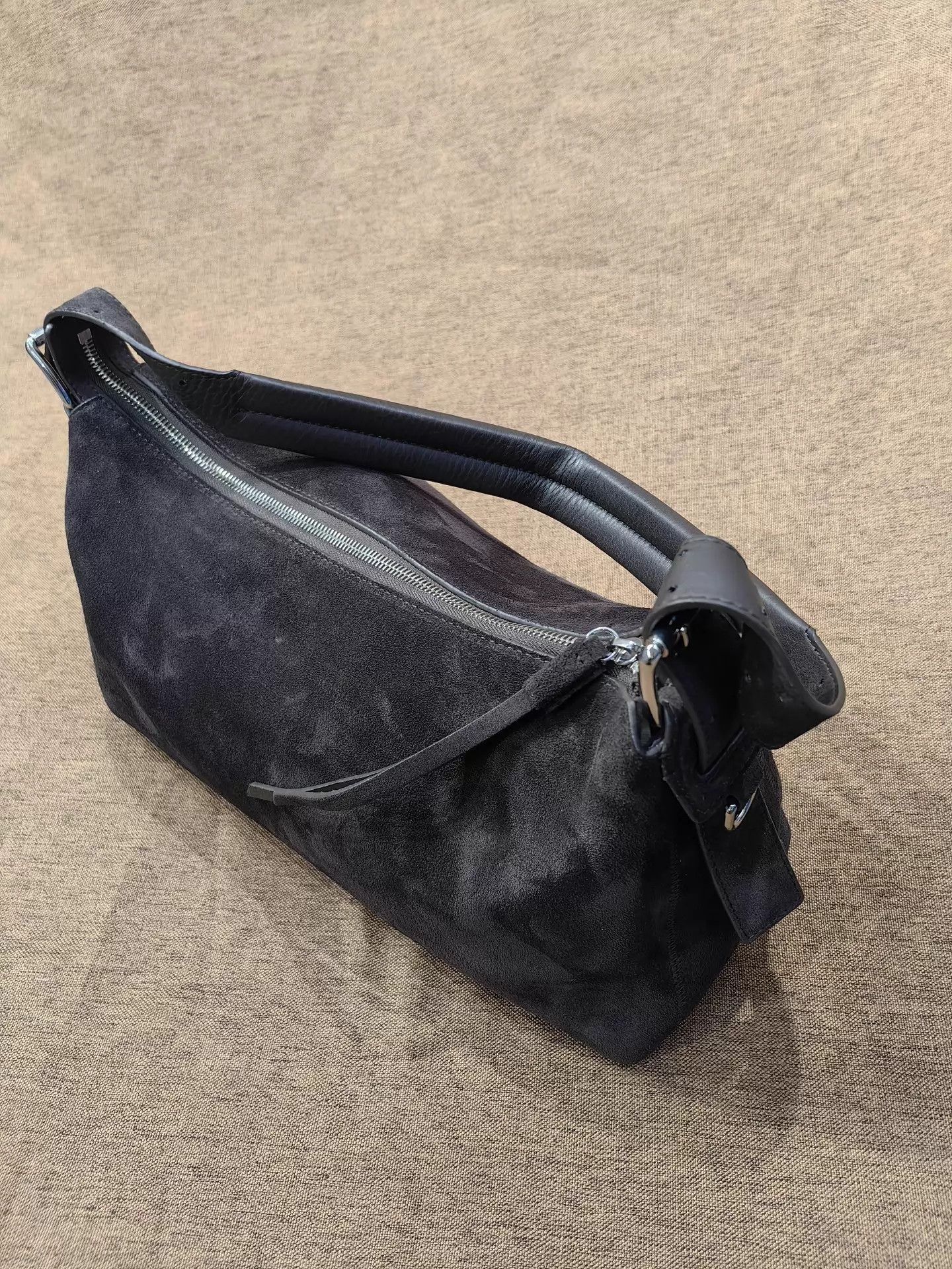 Lemaire LEMAIRE Suede Shoulder Bag Black Brown Near New Size ONE SIZE - 2 Thumbnail