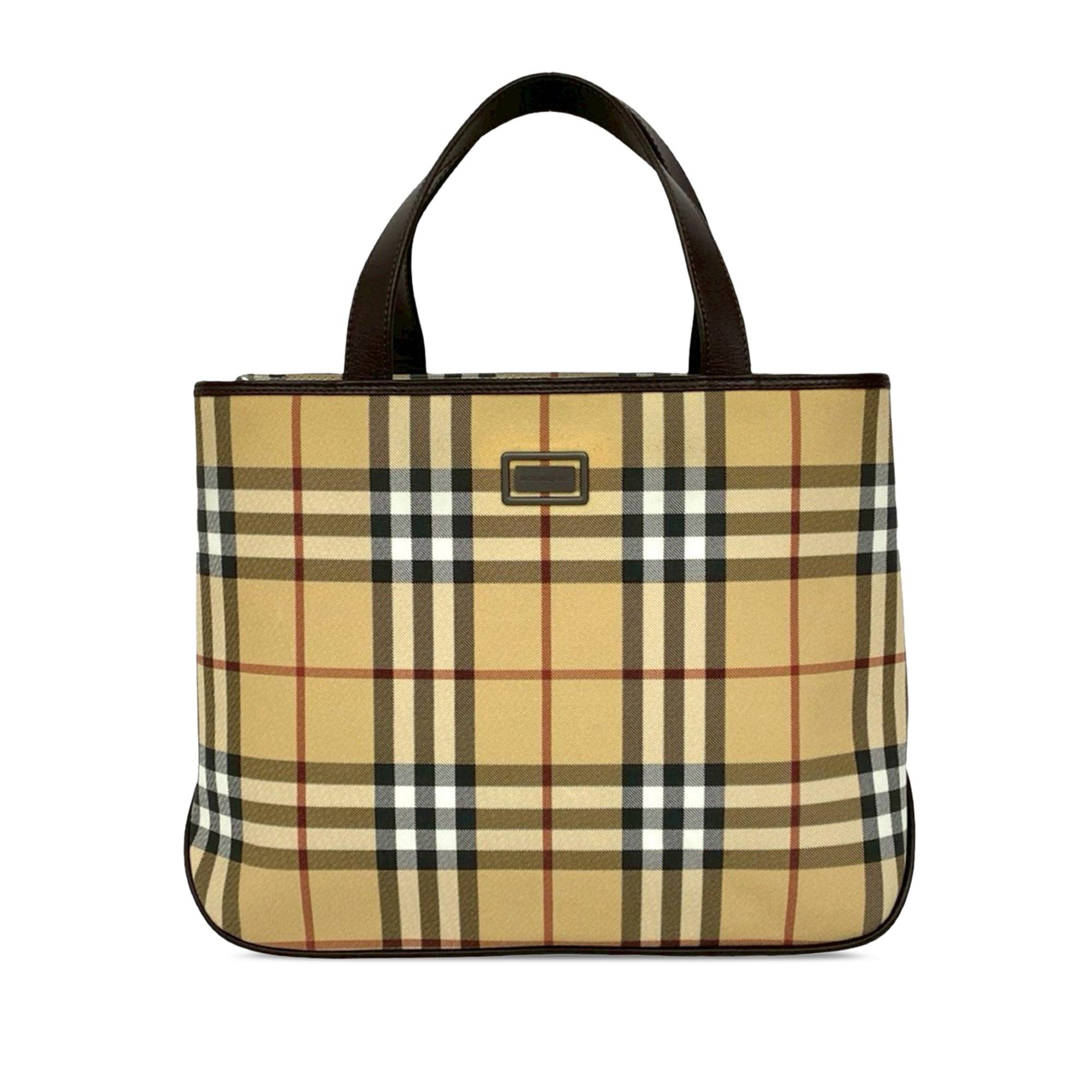 House Check Canvas Handbag
