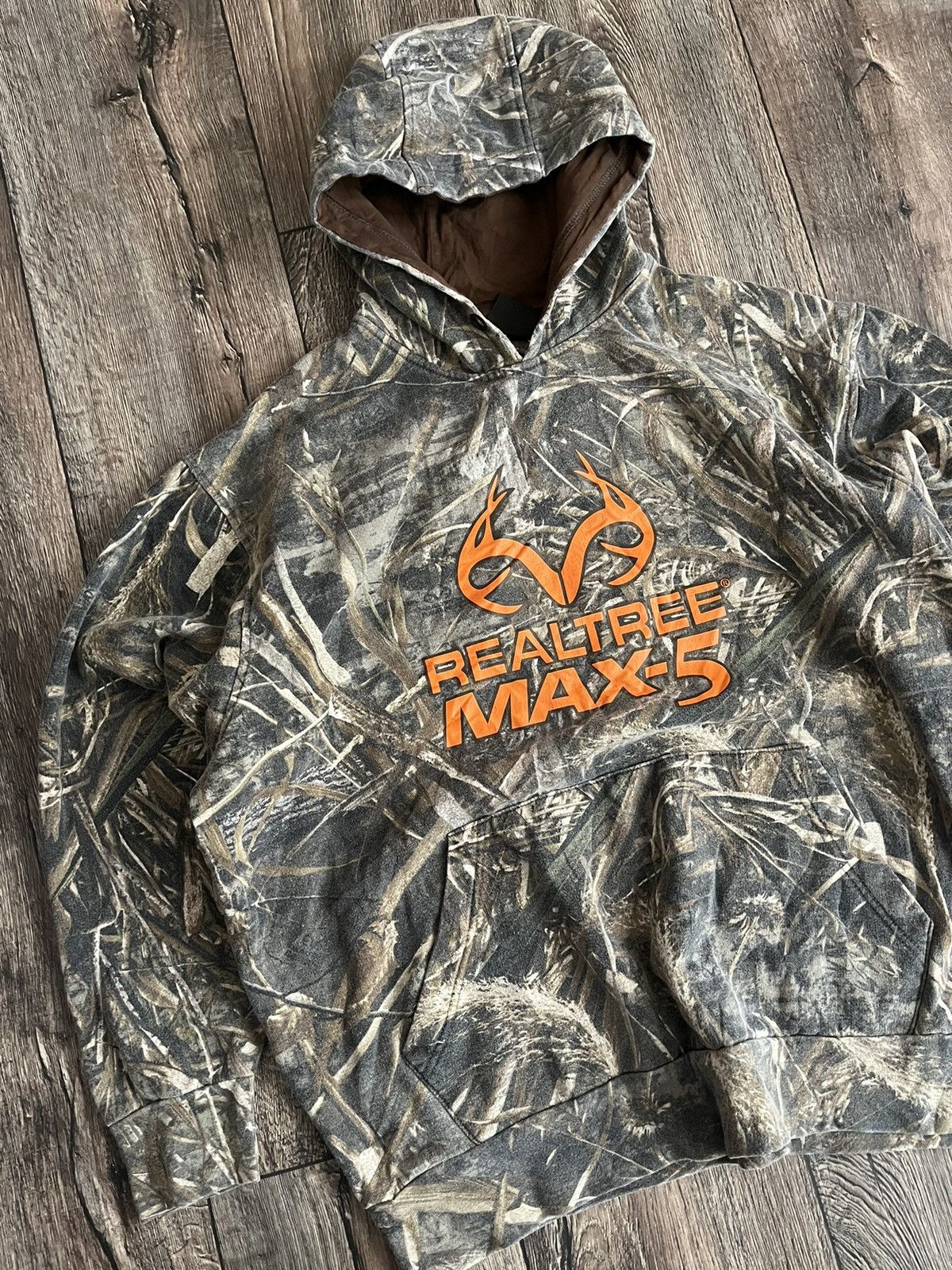Realtree Vintage Real tree Centre Logo Max-5 Camo Boxy Fit Y2K Hoodie Size US XL / EU 56 / 4 - 3 Thumbnail