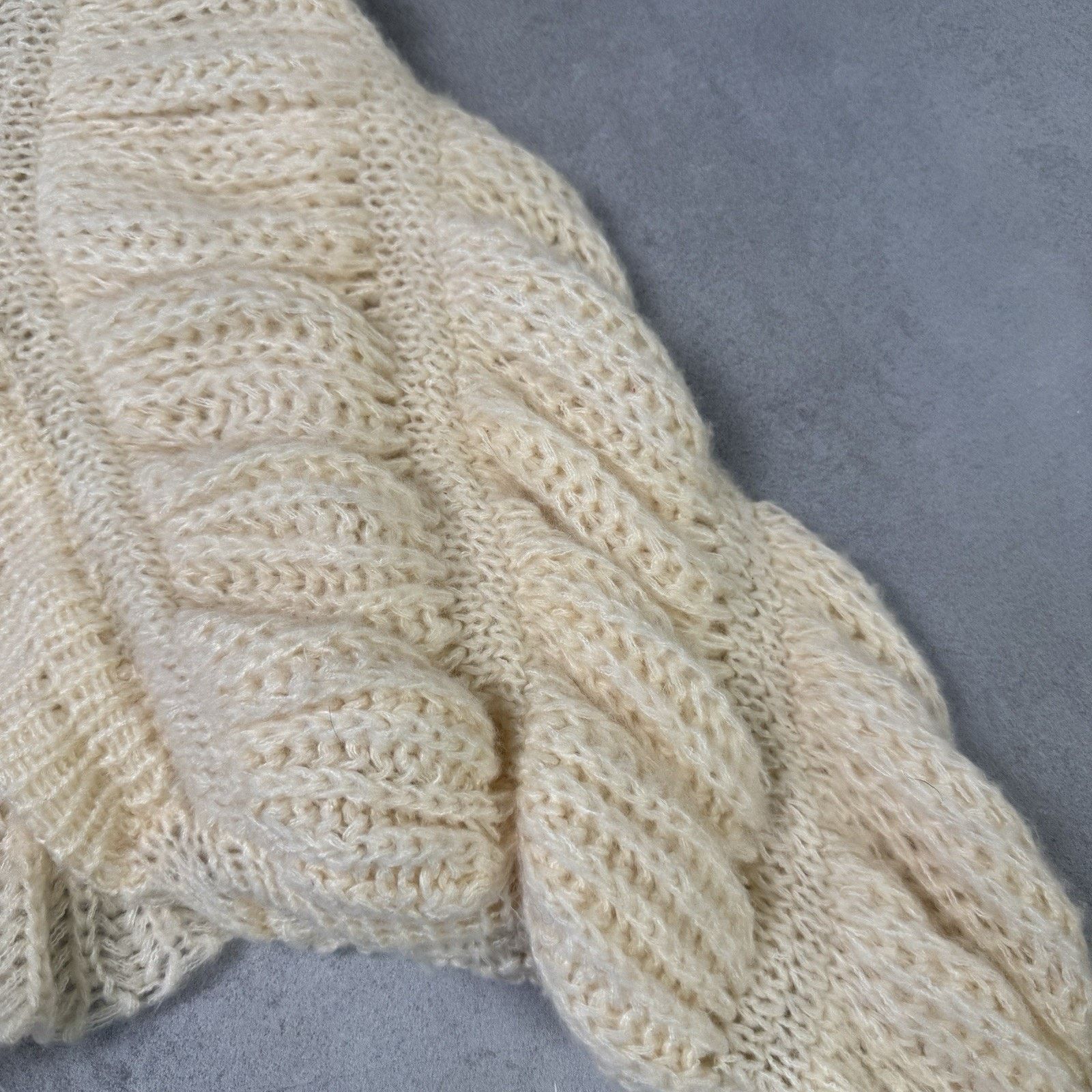 Vintage Gelato Pique Women Cardigan Sweater Free Size Beige Size ONE SIZE - 12 Thumbnail