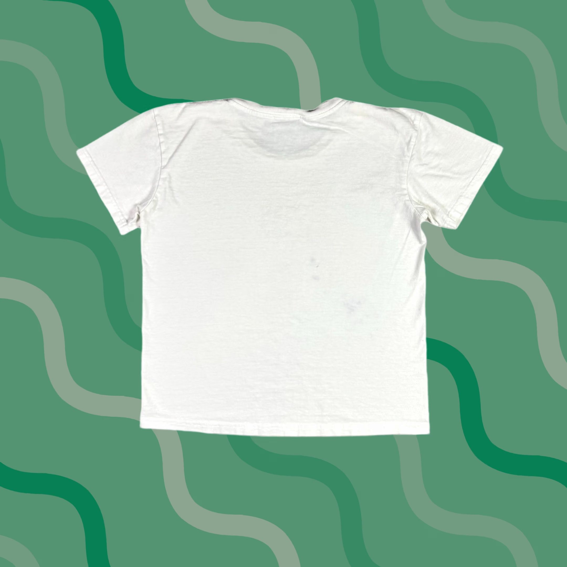 Nike VINTAGE Nike T Shirt Women’s Top White Shirt Sleeve Center Swoosh Rhinestone Sm Shirt Womens 90s Size S / US 4 / IT 40 - 1 Thumbnail