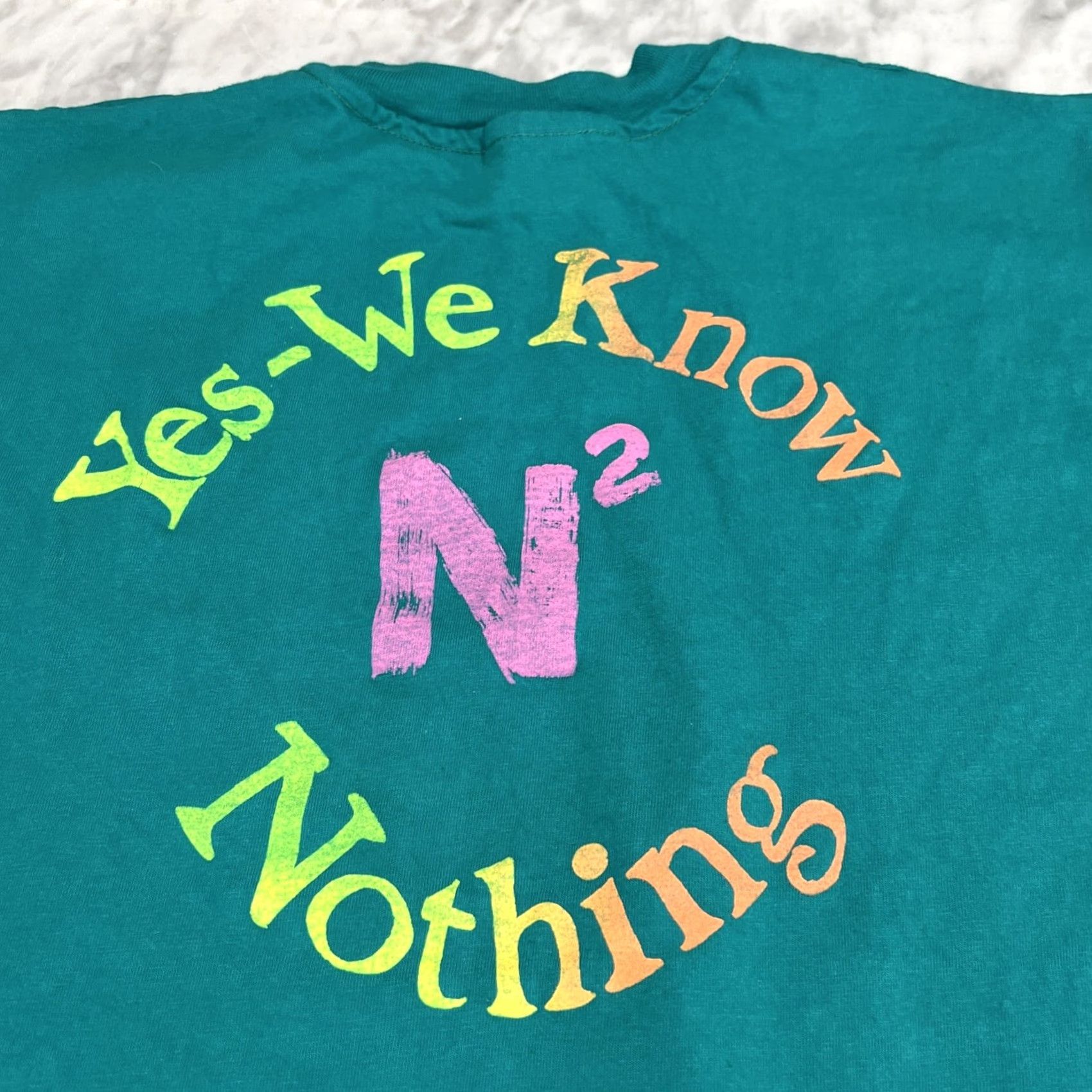 Hanes VINTAGE Cal Poly Float Club Yes- We Know Nothing Single Stitch Green T Shirt XL Mens Size US XL / EU 56 / 4 - 2 Thumbnail