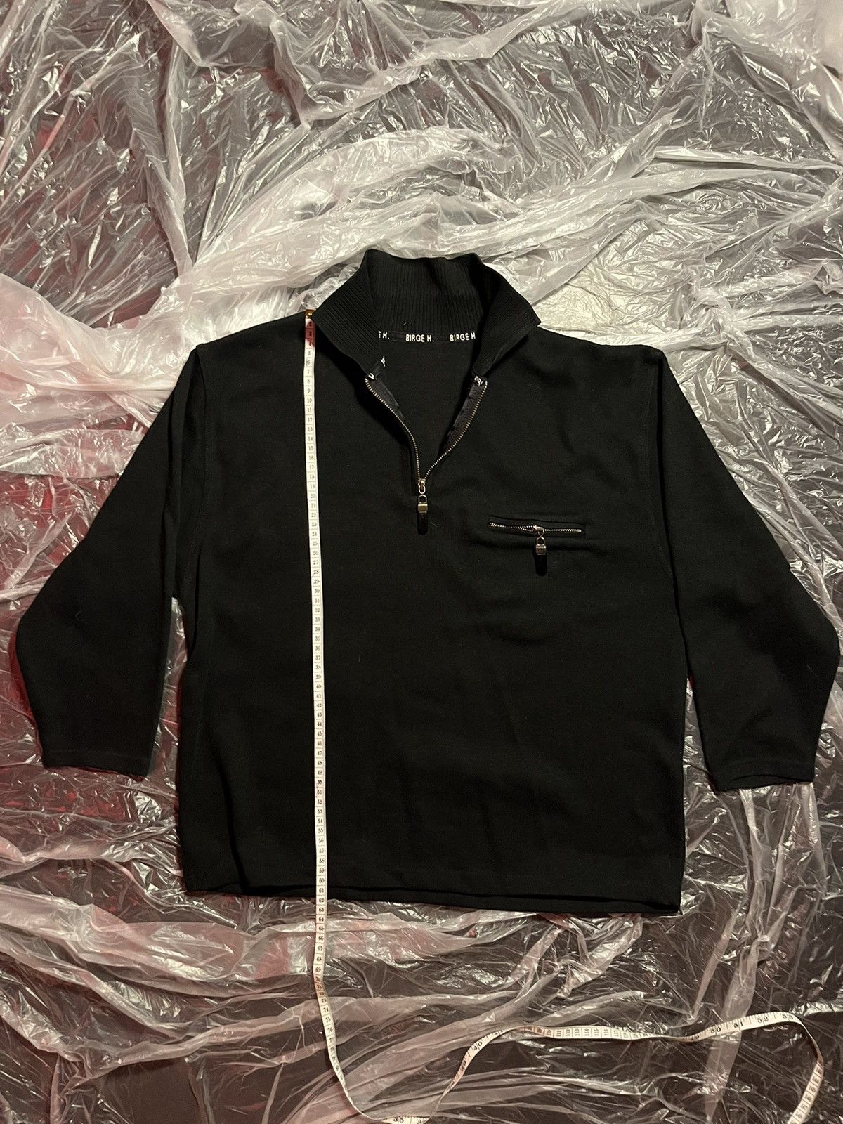 Japanese Brand × Vintage Birge H. Black Zip-Up Sweater Size M / US 6-8 / IT 42-44 - 3 Thumbnail