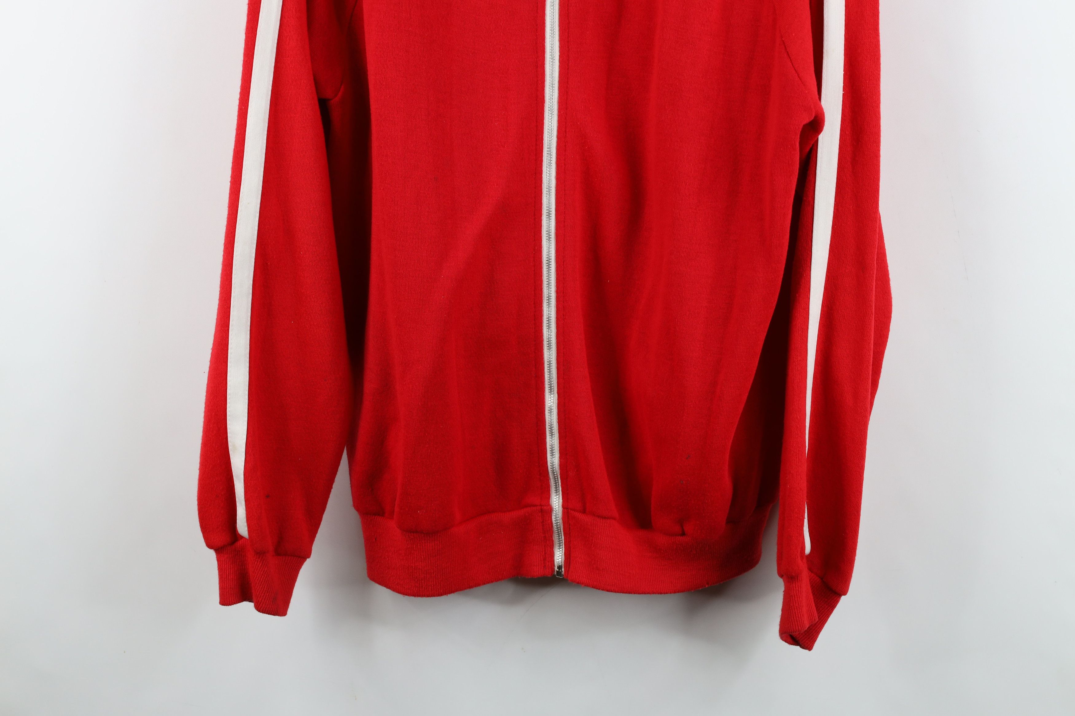 Vintage Vintage 60s Streetwear Striped Knit Warm Up Track Jacket USA Size US XL / EU 56 / 4 - 3 Thumbnail