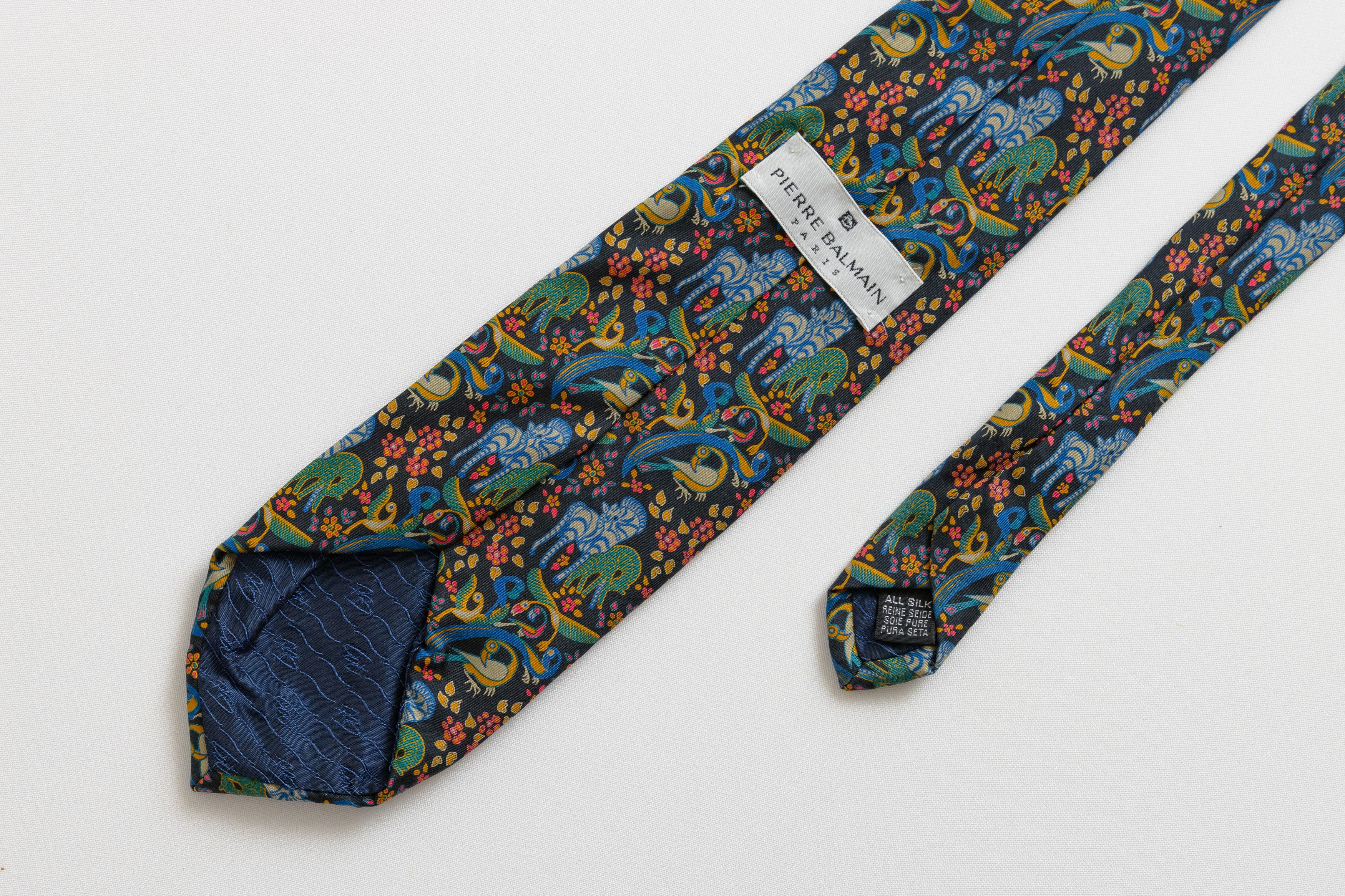 Pierre Balmain Pierre Balmain Tie animals crazy print necktie silk tie 071 Size ONE SIZE - 4 Thumbnail