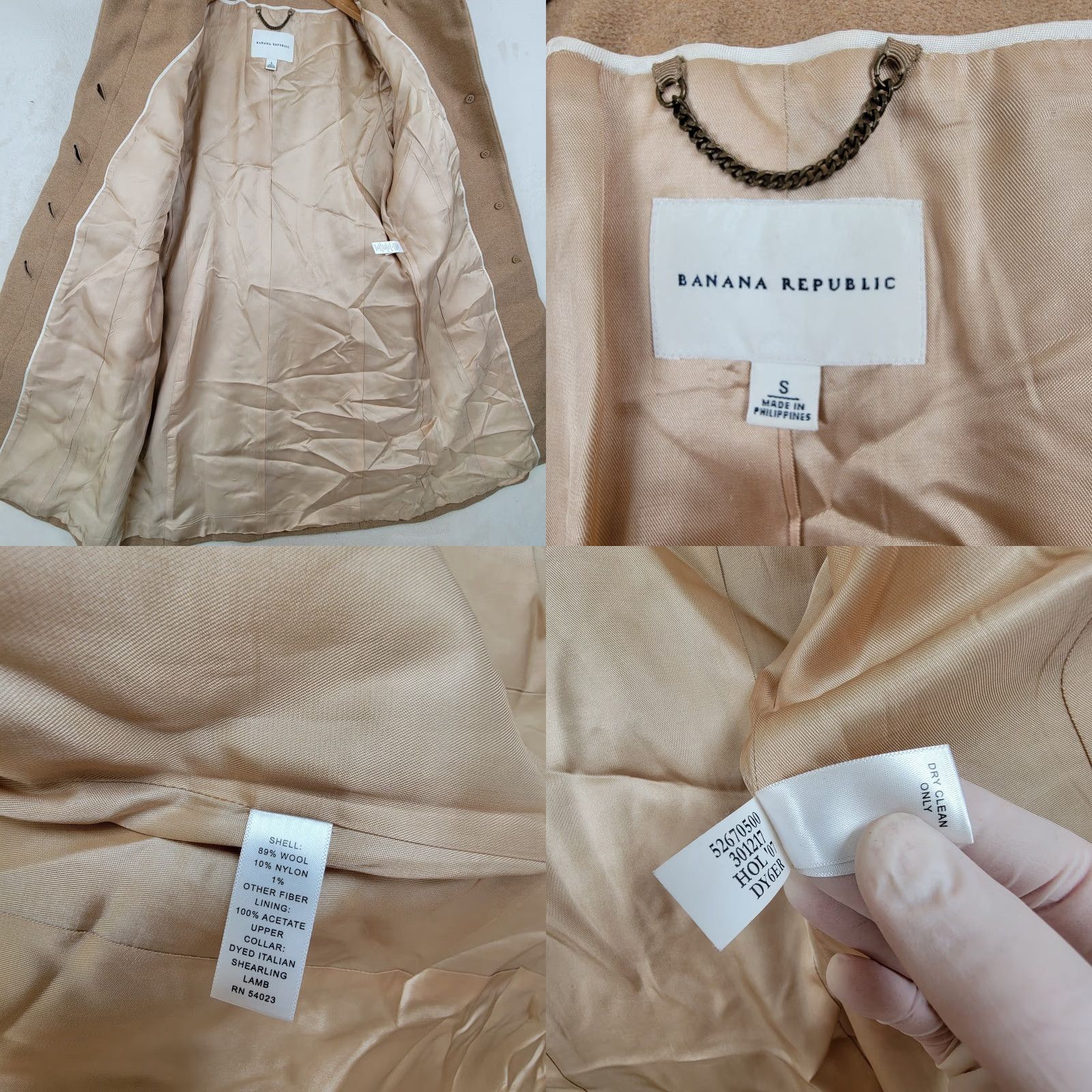 Banana Republic Banana Republic Wool Coat Tan Women's Size Small Faux Fur Collar Tweed Overcoat Mid-Length Winter Formal Adults Womens Size S / US 4 / IT 40 - 9 Thumbnail