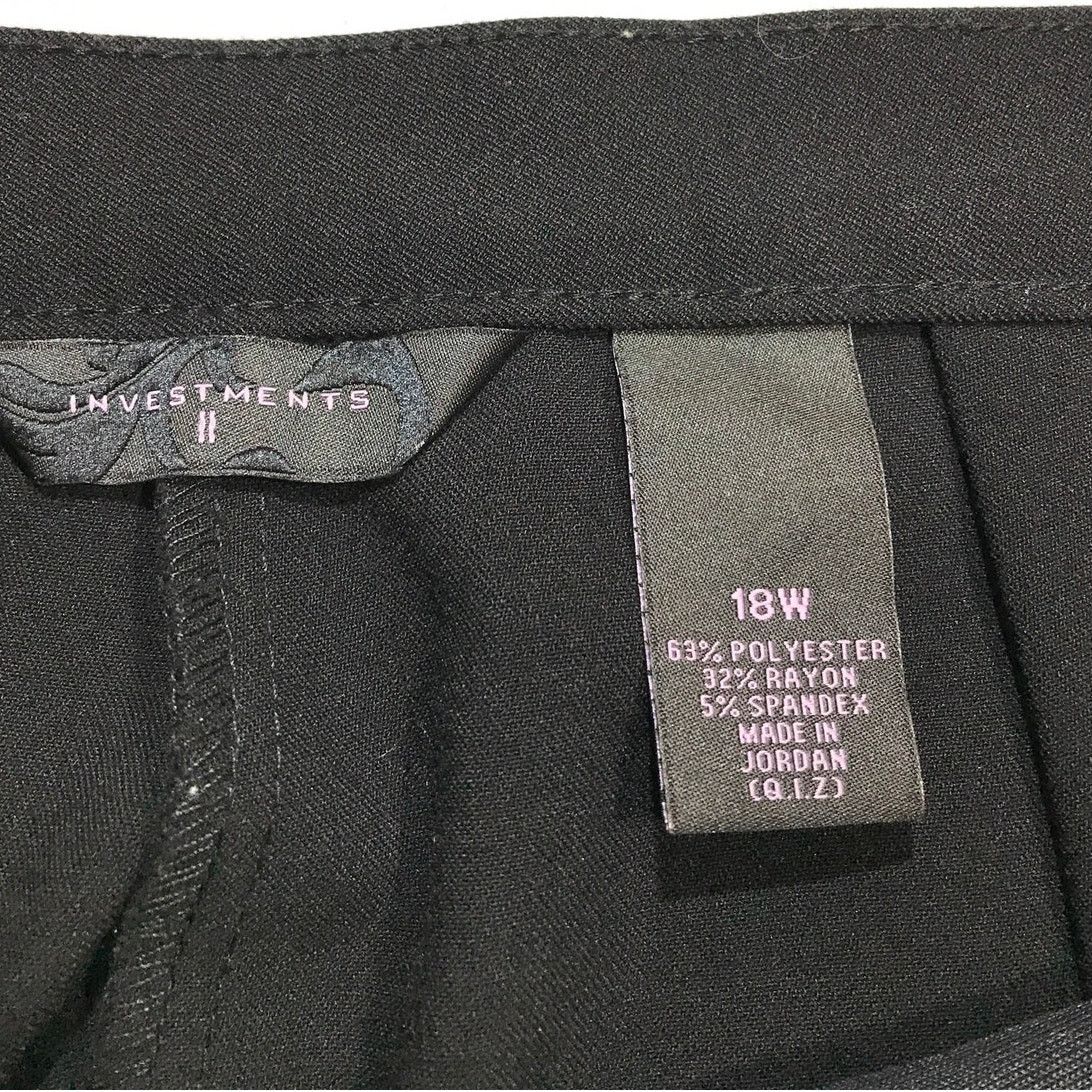 Other Investments II Black Relaxed Fit Office Work Pants 18W Size 39" - 6 Thumbnail