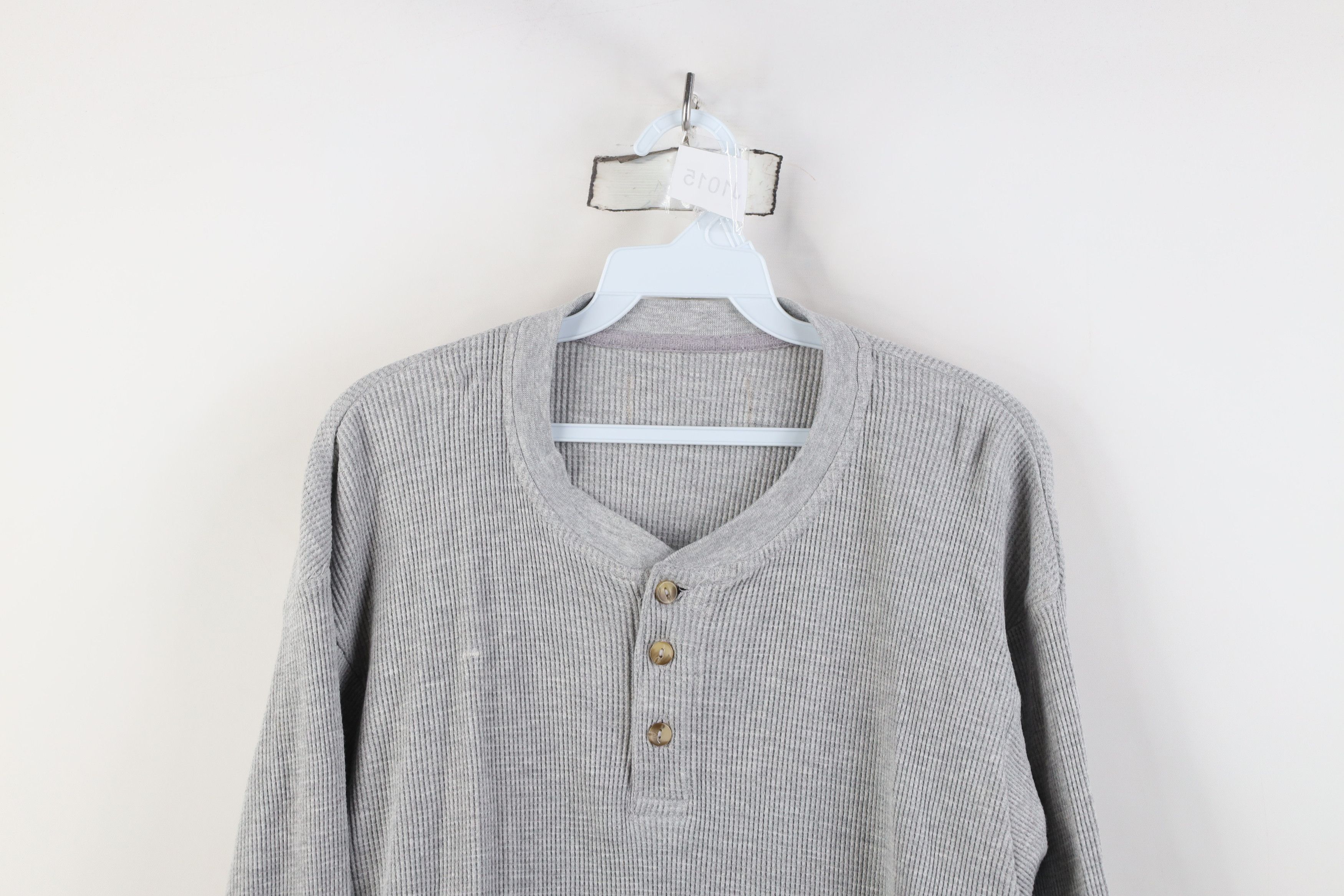 Vintage Vintage 90s Streetwear Knit Long Sleeve Henley T-Shirt Size US L / EU 52-54 / 3 - 2 Thumbnail