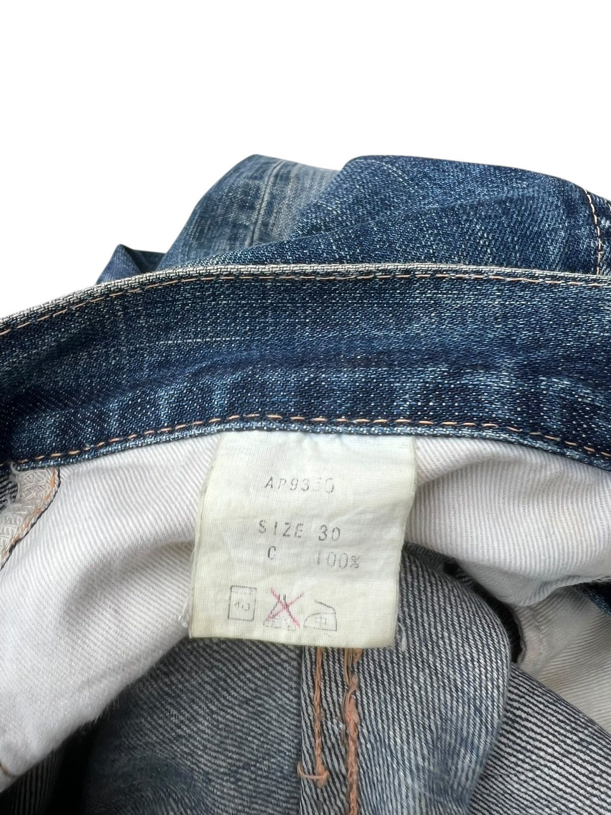 Shellac Vintage Acoustic Japan Hidden Rivet Mud Denim Selvedge Jeans Size US 30 / EU 46 - 21 Thumbnail