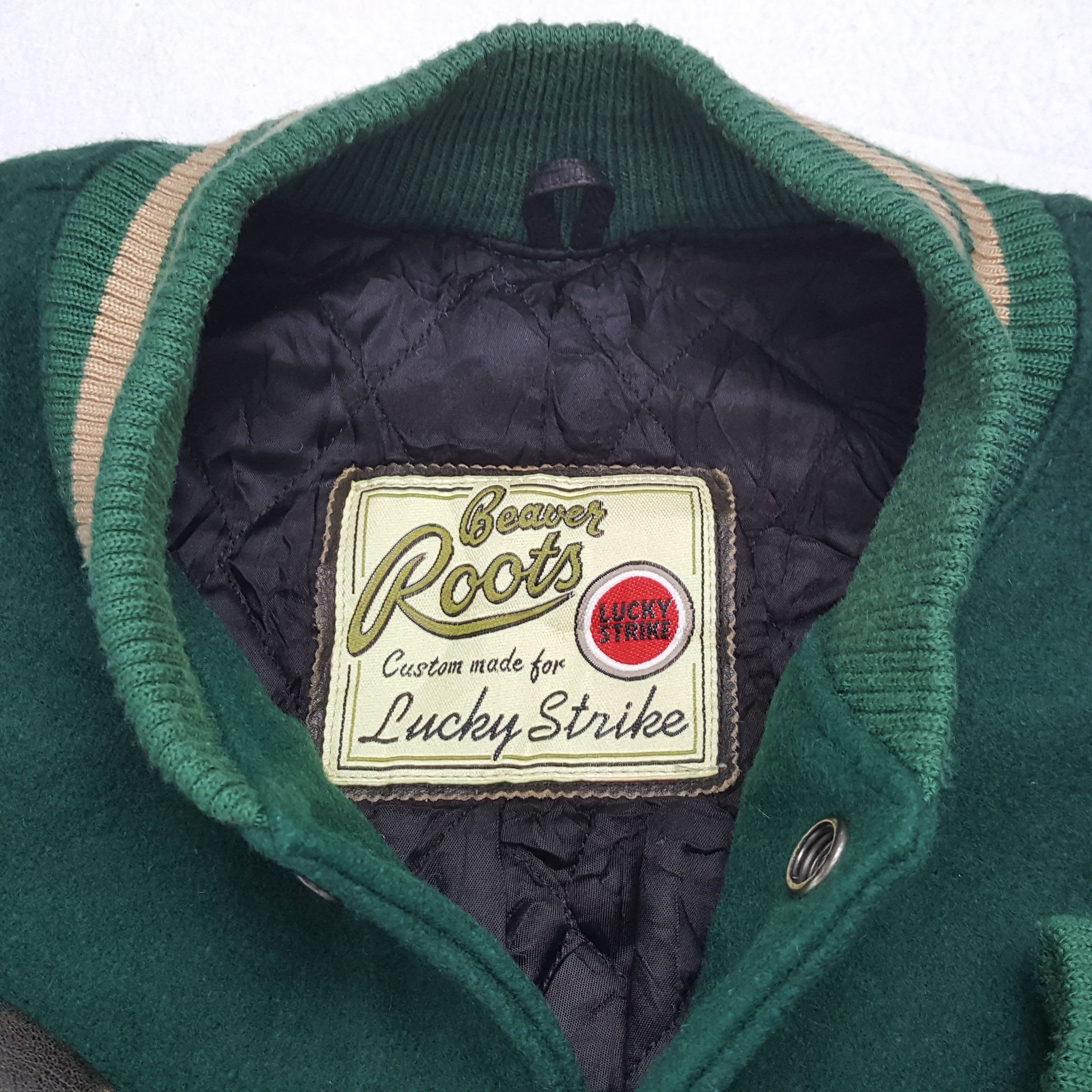 Vintage Vintage LUCKY STRIKES CIGARETTES Varsity Promo Jacket Size US XL / EU 56 / 4 - 10 Thumbnail