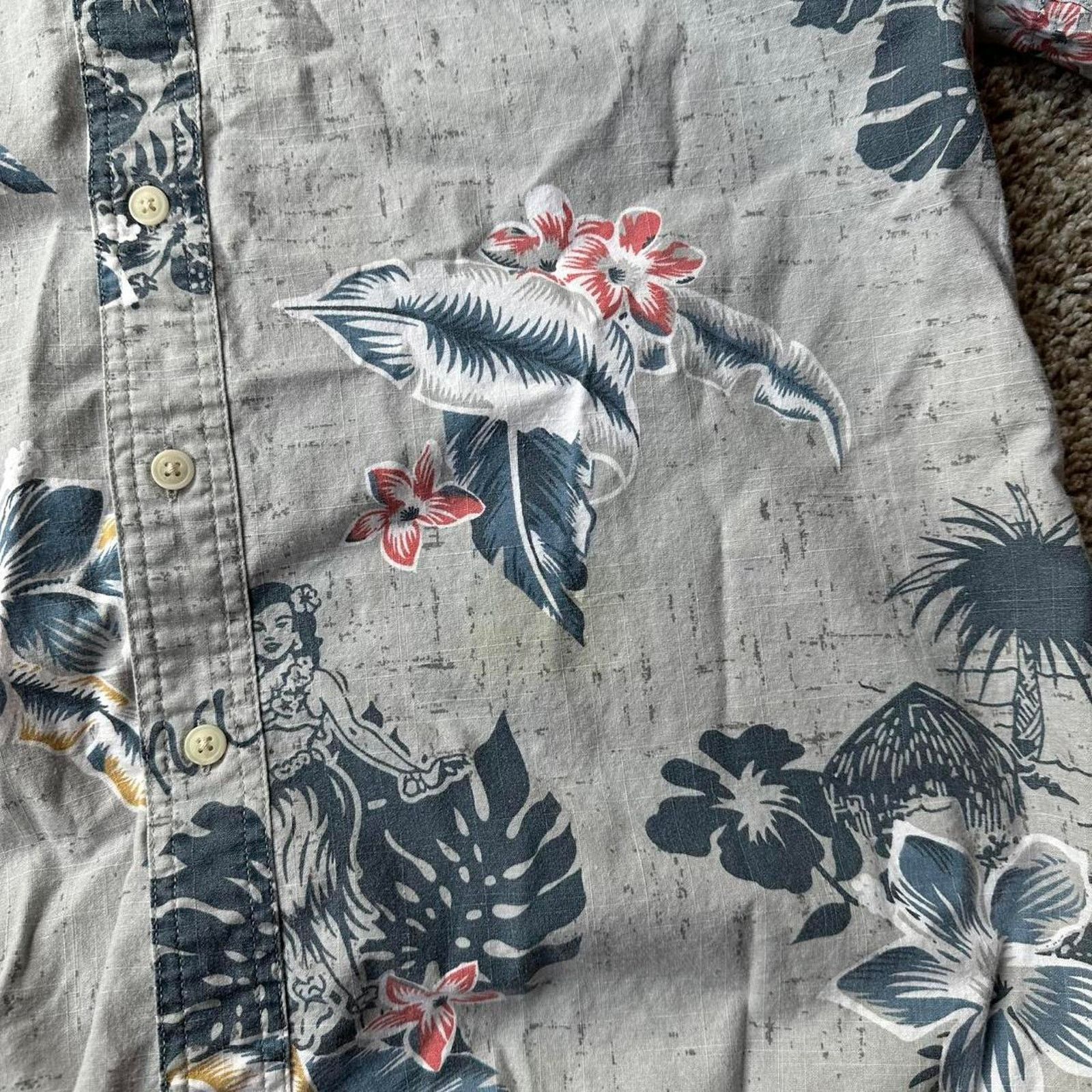 Vintage Vintage Hawaiian Aloha Pinup Girl Button Beach shirt Size US L / EU 52-54 / 3 - 4 Thumbnail