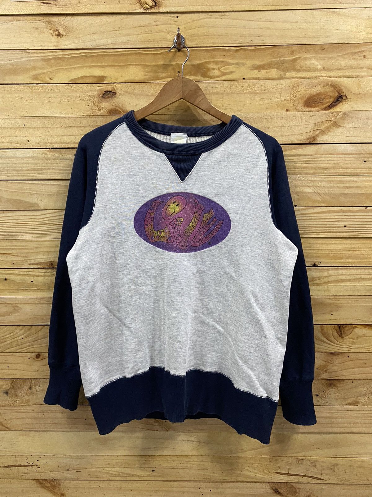 Vintage Vintage SMILEY love raglan sweatshirt Size US M / EU 48-50 / 2 - 1 Thumbnail