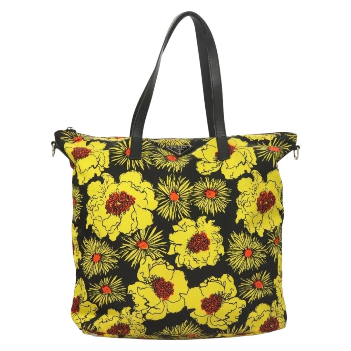 Prada PRADA Hand Bag Nylon Yellow Silver Size ONE SIZE - 2 Thumbnail