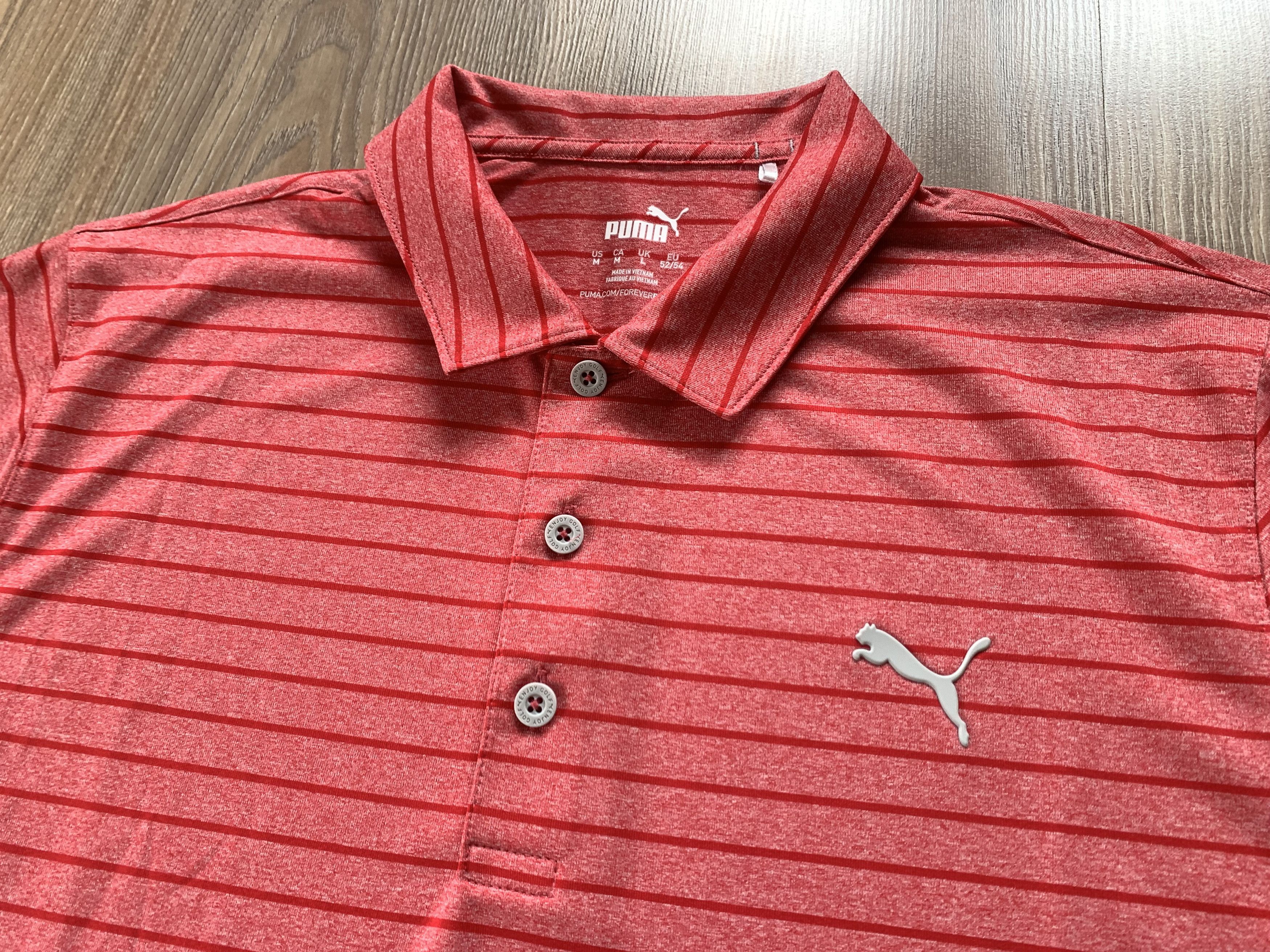 Puma Puma Golf Coral Stripe Polo T Shirt Size US M / EU 48-50 / 2 - 4 Thumbnail