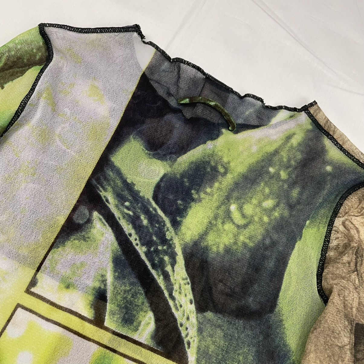 Jean Paul Gaultier Jean Paul Gaultier Eye Applique Patchwork Mesh Top Vintage Size US S / EU 44-46 / 1 - 9 Thumbnail