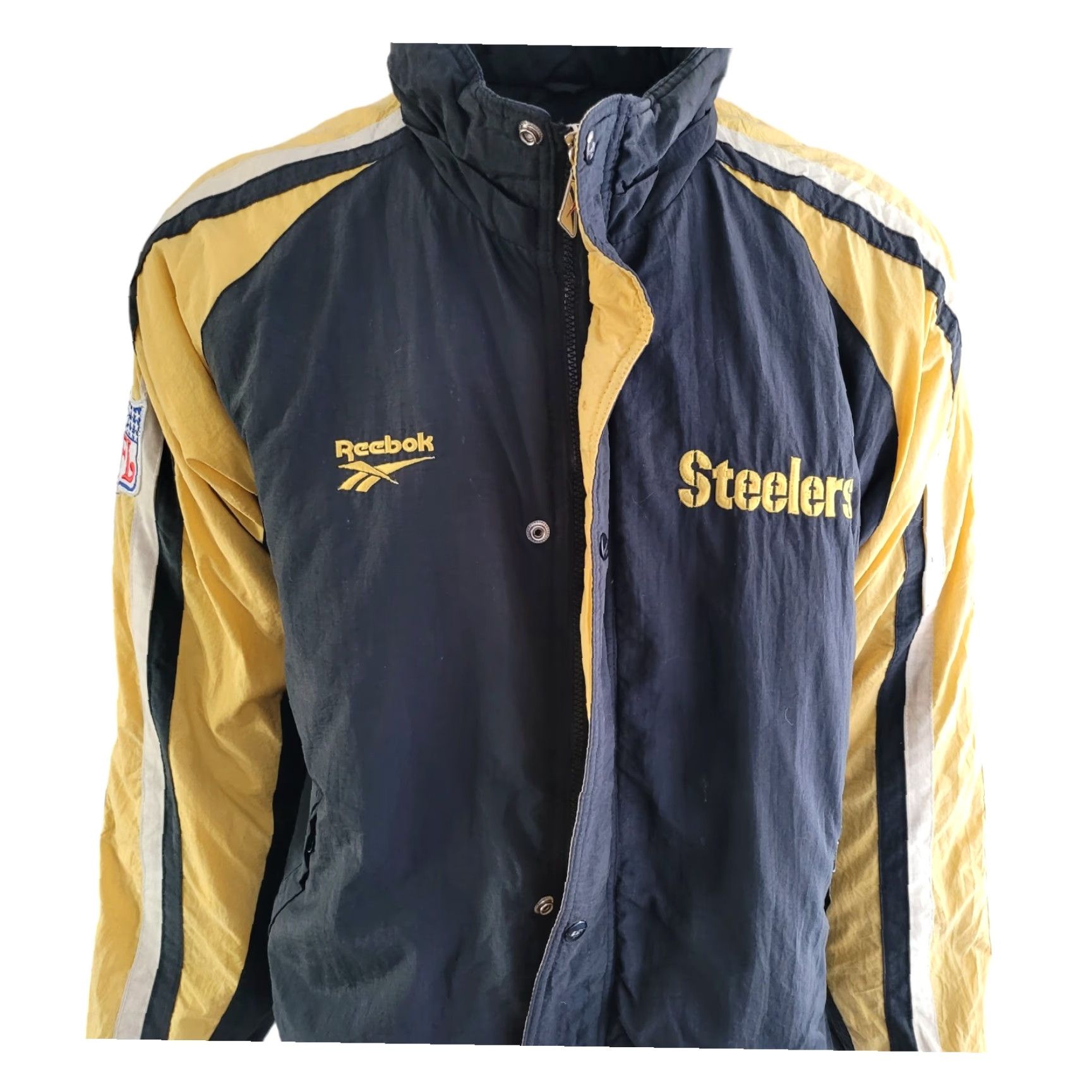 Reebok VINTAGE Reebok Steelers NFL Padded Jacket Sz XL Size US XL / EU 56 / 4 - 4 Thumbnail