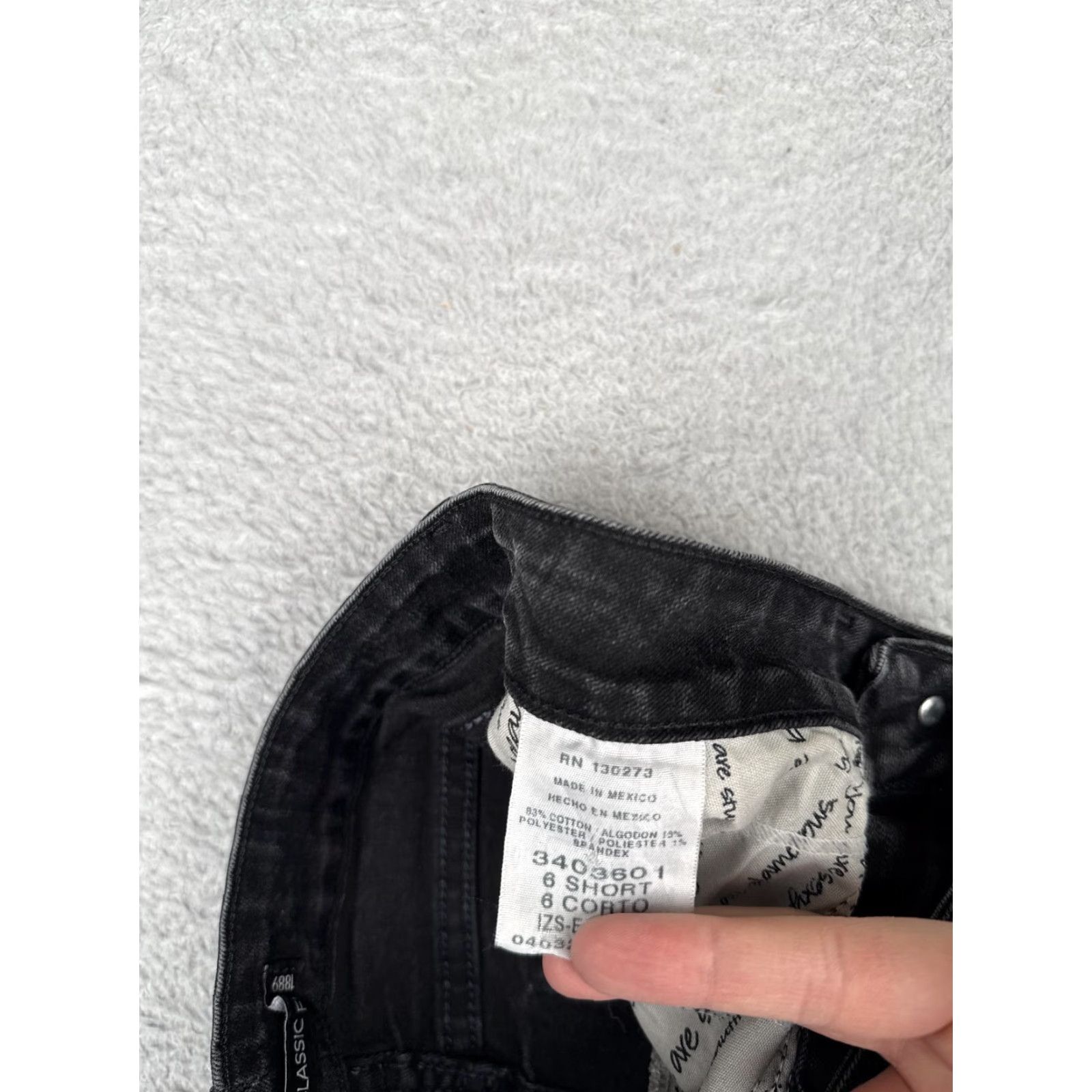 Lee Lee Jeans Womens Petite 6 Short Black Straight Leg Classic Fit Denim Mid Rise Size 28" / US 6 / IT 42 - 7 Thumbnail