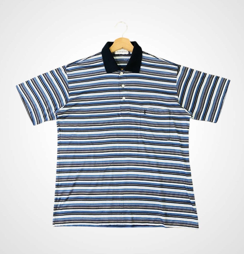 Yves Saint Laurent Yves Saint Lauren Stripe Colar Shirt Size US M / EU 48-50 / 2 - 3 Thumbnail
