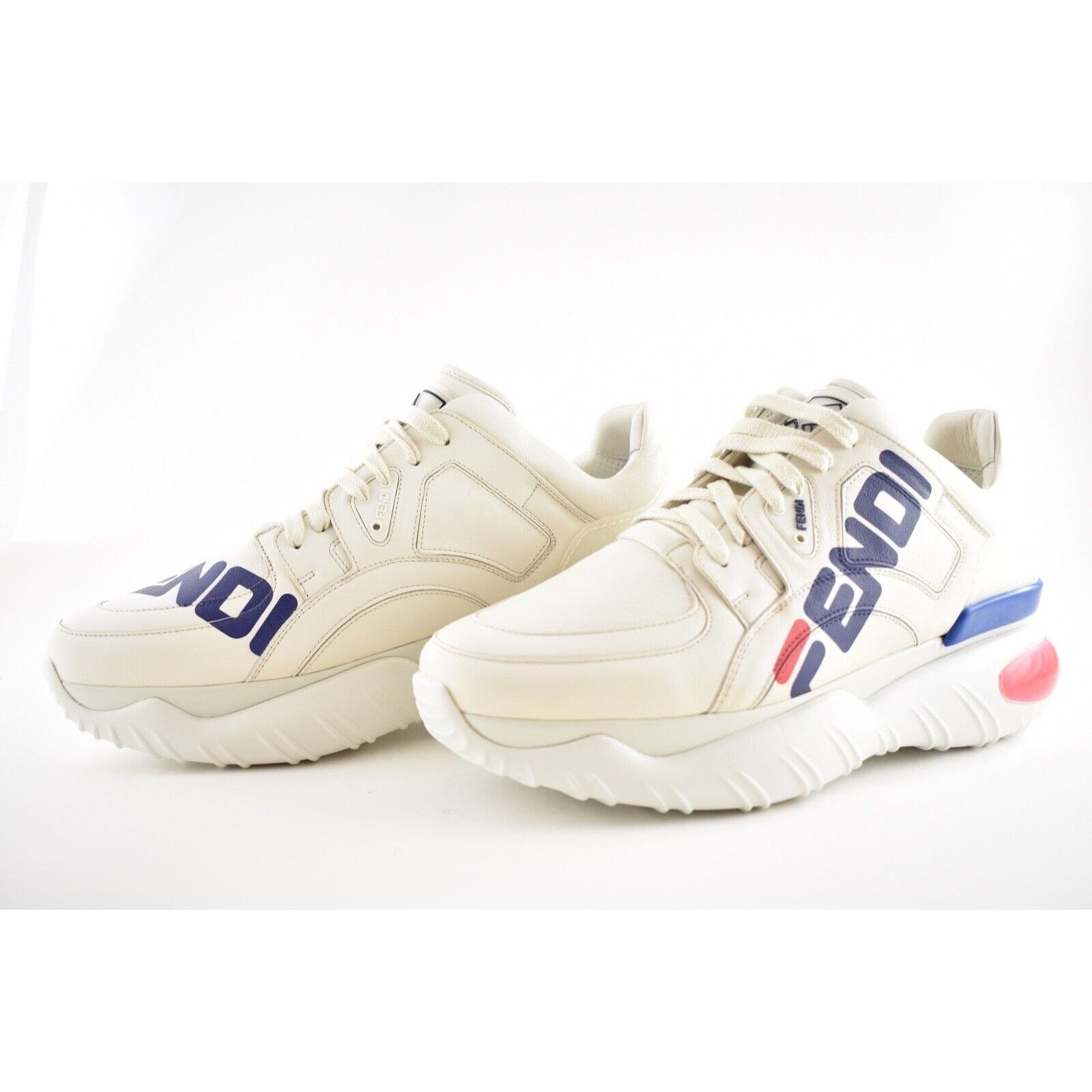 Fendi Fendi Mens Chunky Mania Logo White Platform Size US 10.5 / EU 43-44 - 9 Thumbnail