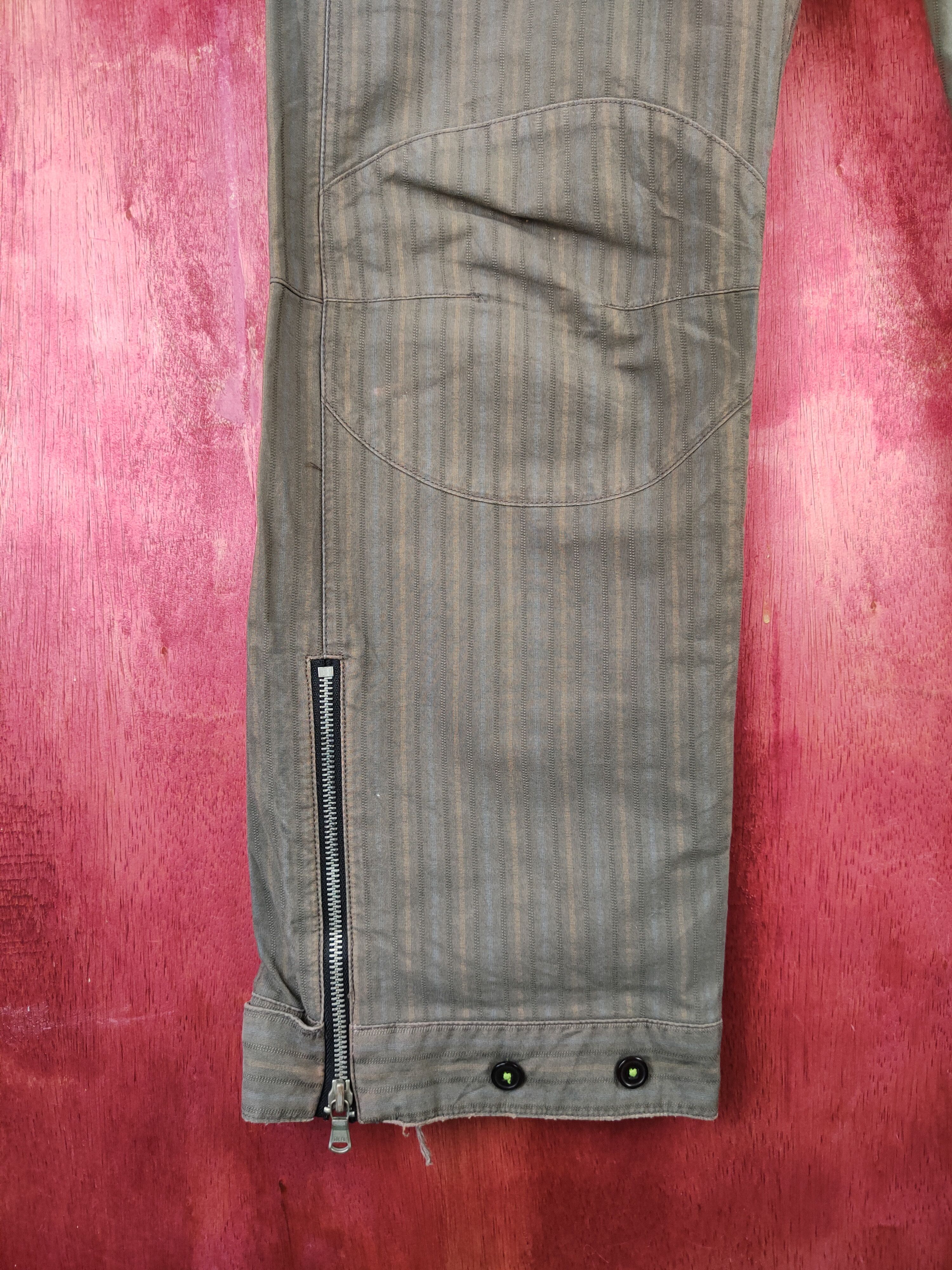 Japanese Brand Gold sabi sabi japan stripe Multipocket Casual Pants #S1477 Size US 31 - 4 Thumbnail