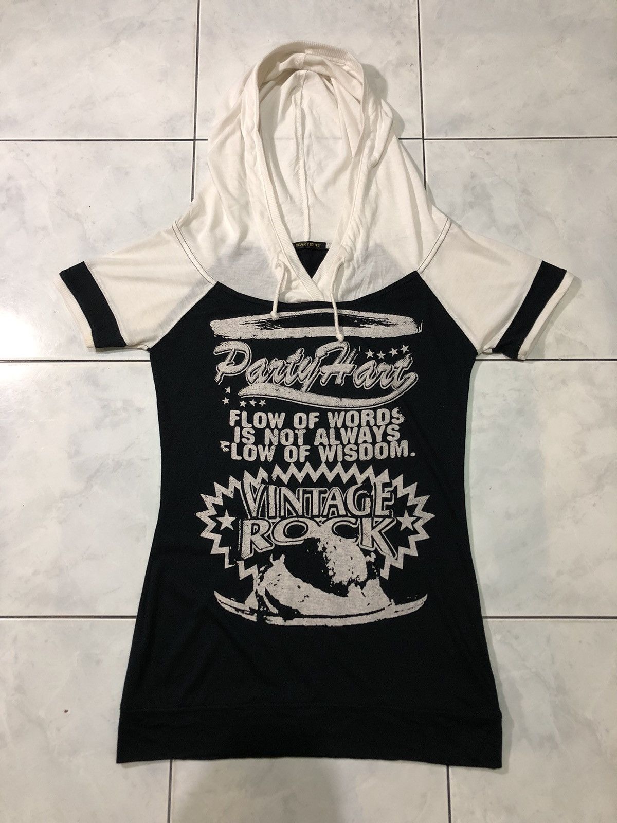 Vintage One Heart Beat Japanese Poem Hoodie Short Sleeve Vintage Size M / US 6-8 / IT 42-44 - 3 Thumbnail