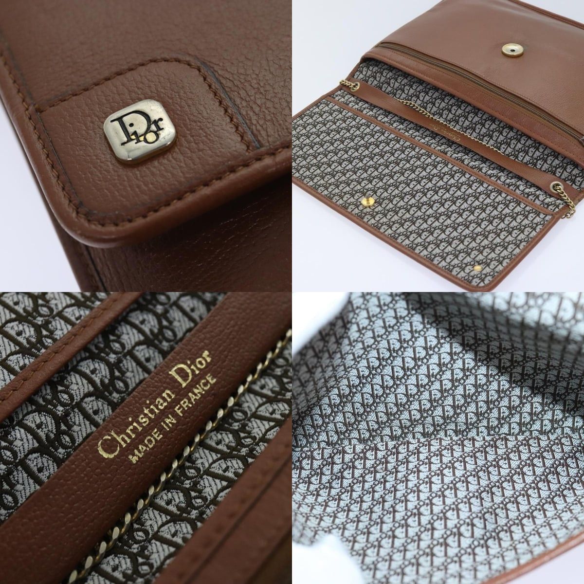 Dior DIOR Chain Shoulder Bag Leather Brown Size ONE SIZE - 11 Thumbnail
