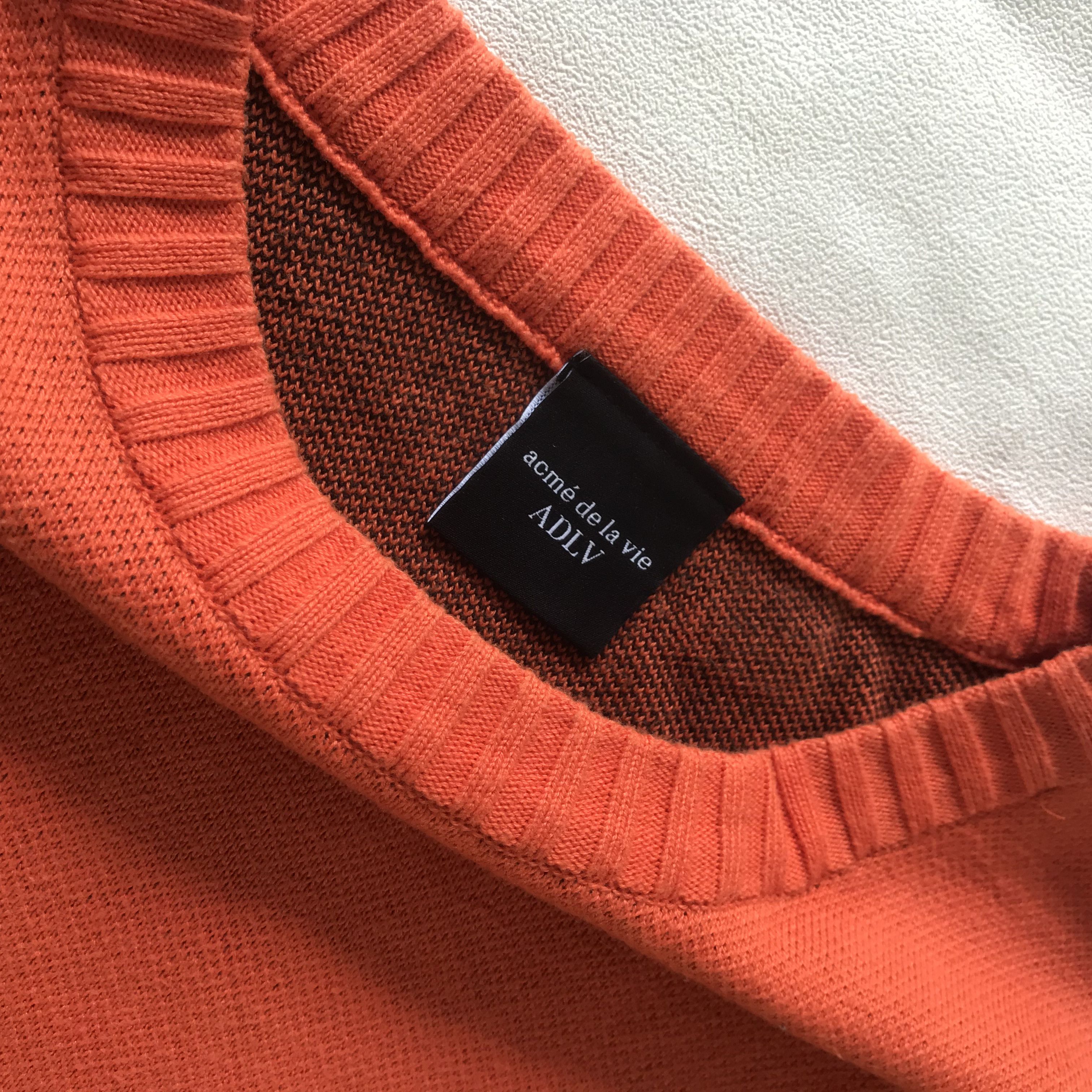 acme de la vie Streetwear Acme De La Vie (ADLV) Orange Heart Knit Sweater Size US M / EU 48-50 / 2 - 3 Thumbnail