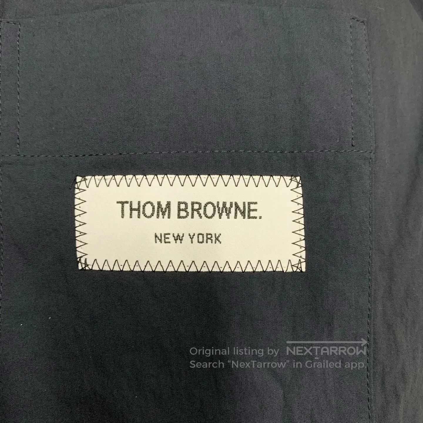Thom Browne thom browne navy nylon long sleeve shirt. Size US M / EU 48-50 / 2 - 3 Thumbnail