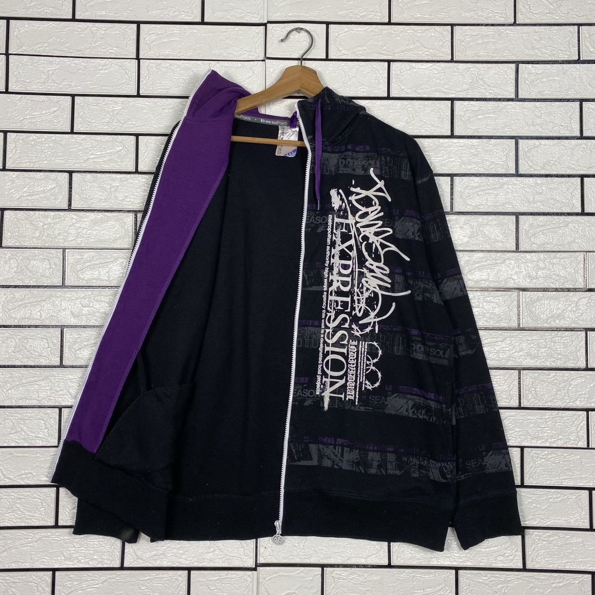 Japanese Brand 📌B One Soul Zipper Hoodie Full Print Size US XL / EU 56 / 4 - 13 Thumbnail