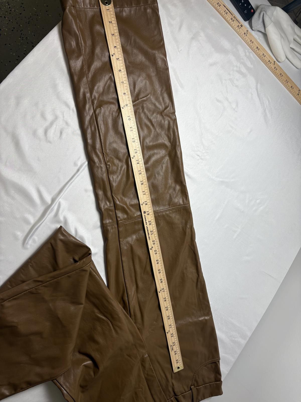 Other Faux brown leather pants fits Size 4-6 Size 27" / US 4 / IT 40 - 6 Thumbnail
