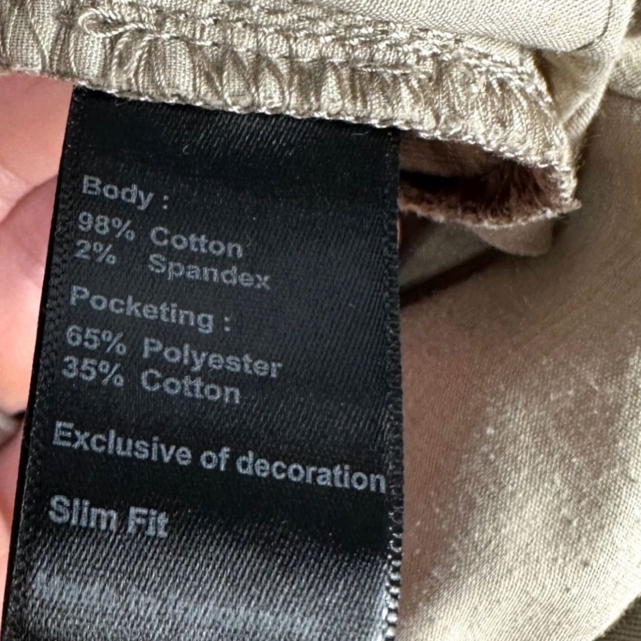 Flint And Tinder VINTAGE Flint Tinder Mens Slim Fit Pants 31X32 Tan Khaki Chino Straight Stretch 5-Pocket Size US 31 - 6 Thumbnail