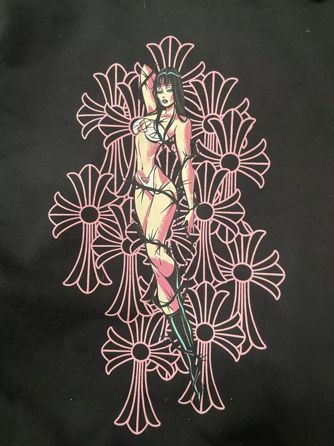 Chrome Hearts Chrome Hearts Deadly Doll Pink Cross Scroll Zip Up Hoodie Size XL / US 12-14 / IT 48-50 - 9 Thumbnail