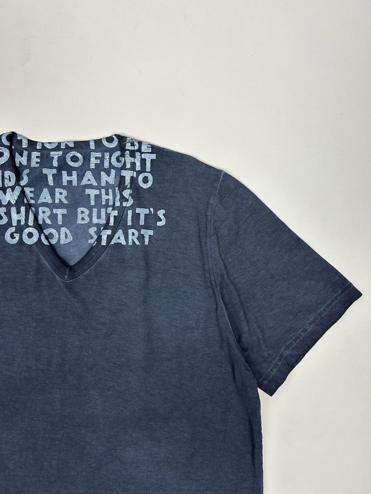 Maison Margiela Maison Martin Margiela AIDS Awareness Garment Dyed T-Shirt Size US M / EU 48-50 / 2 - 2 Thumbnail