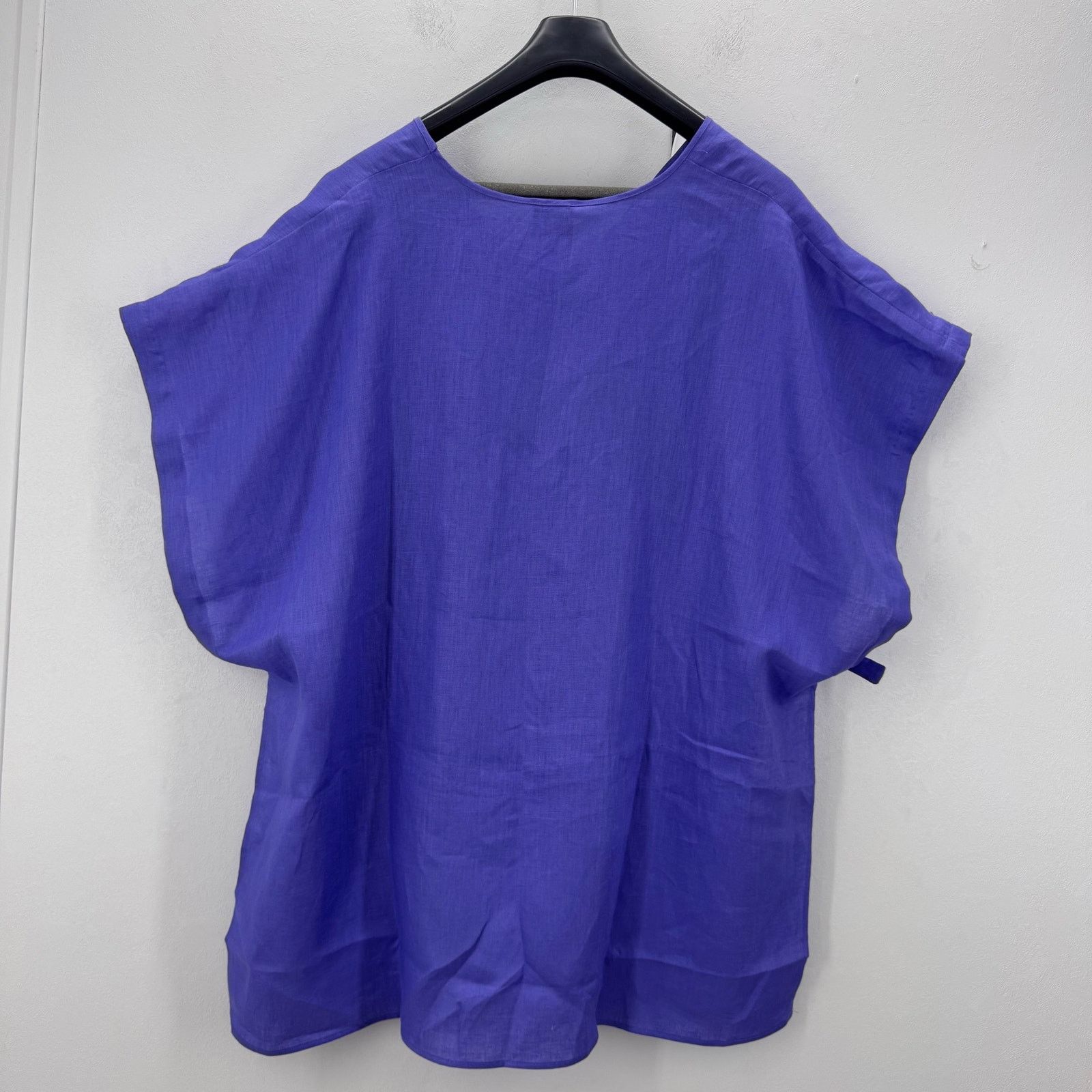 Marina Rinaldi Marina Rinaldi Linen Hi Low Poncho Boxy Beachy Tropical Size L / US 10 / IT 46 - 3 Thumbnail