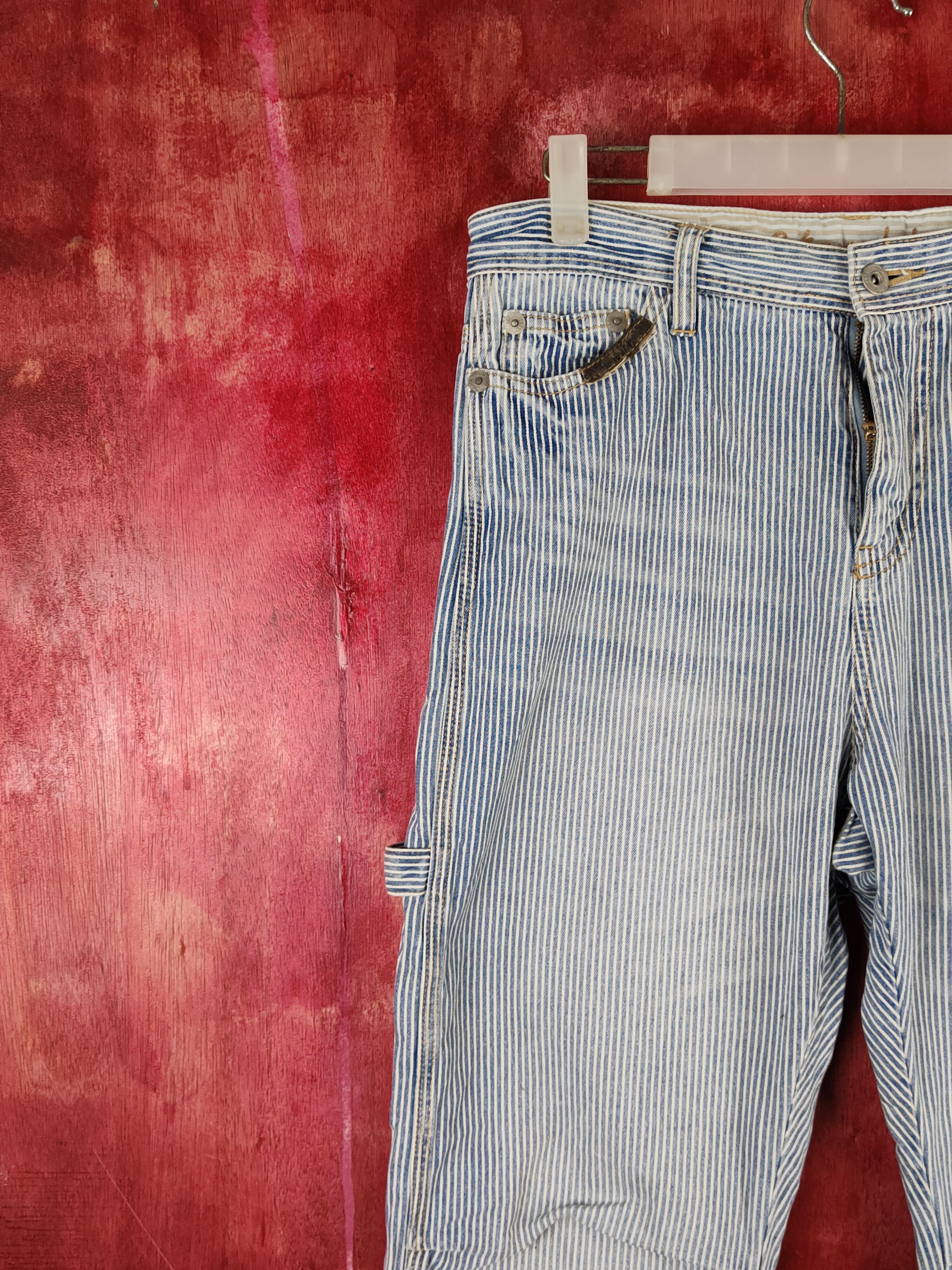 Japanese Brand As know as stripe Blue Faded Distressed Ripped Jeans #S2223 Size US 31 - 3 Thumbnail