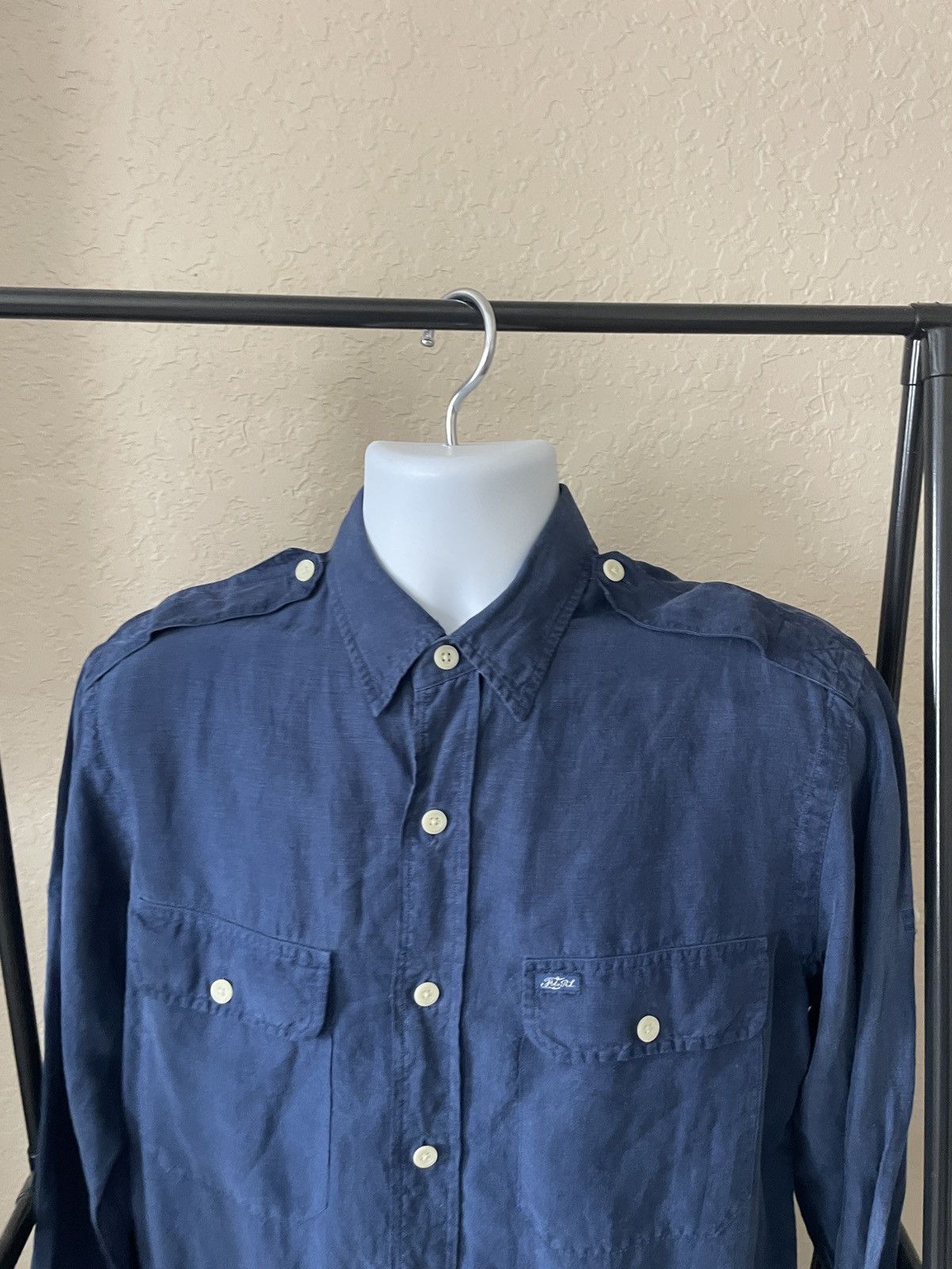 Polo Ralph Lauren 100% Silk Capt Convertible sleeve Shirt Size US L / EU 52-54 / 3 - 2 Thumbnail