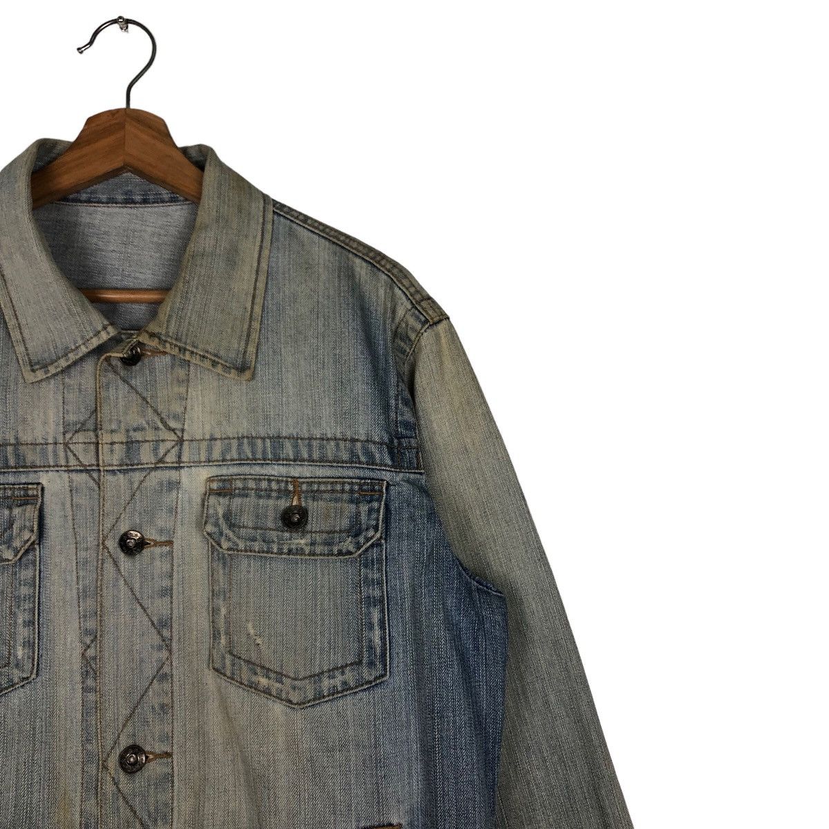 Japanese Brand 🔥Vtg Denim Biker Jacket Topvalu Issey Miyake Japan Size US L / EU 52-54 / 3 - 6 Thumbnail