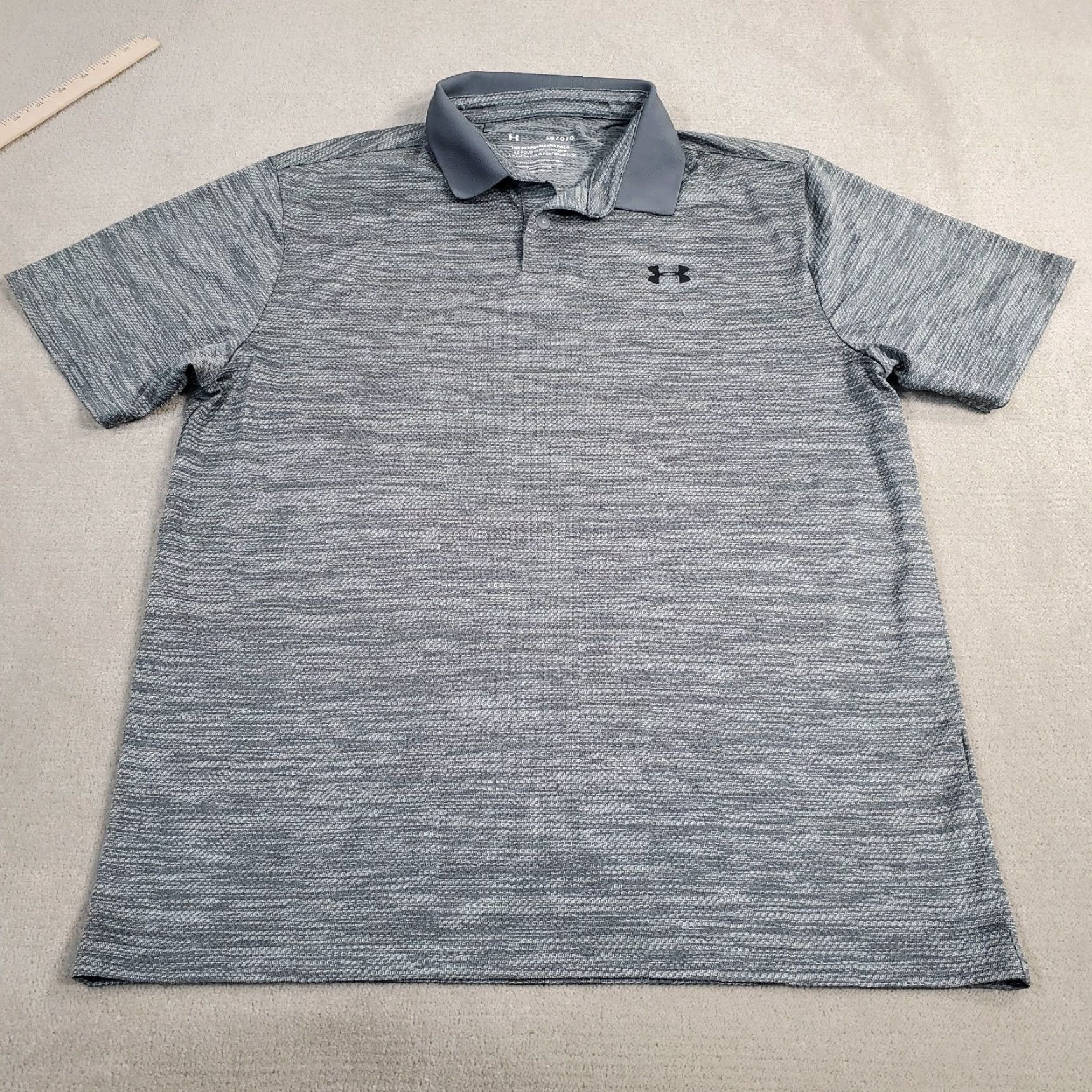 Under Armour Under Armour Polo Shirt Mens Large Gray Performance Stretch Heather Shirt Polo Casual Golf Logo 808 Size US L / EU 52-54 / 3 - 2 Thumbnail