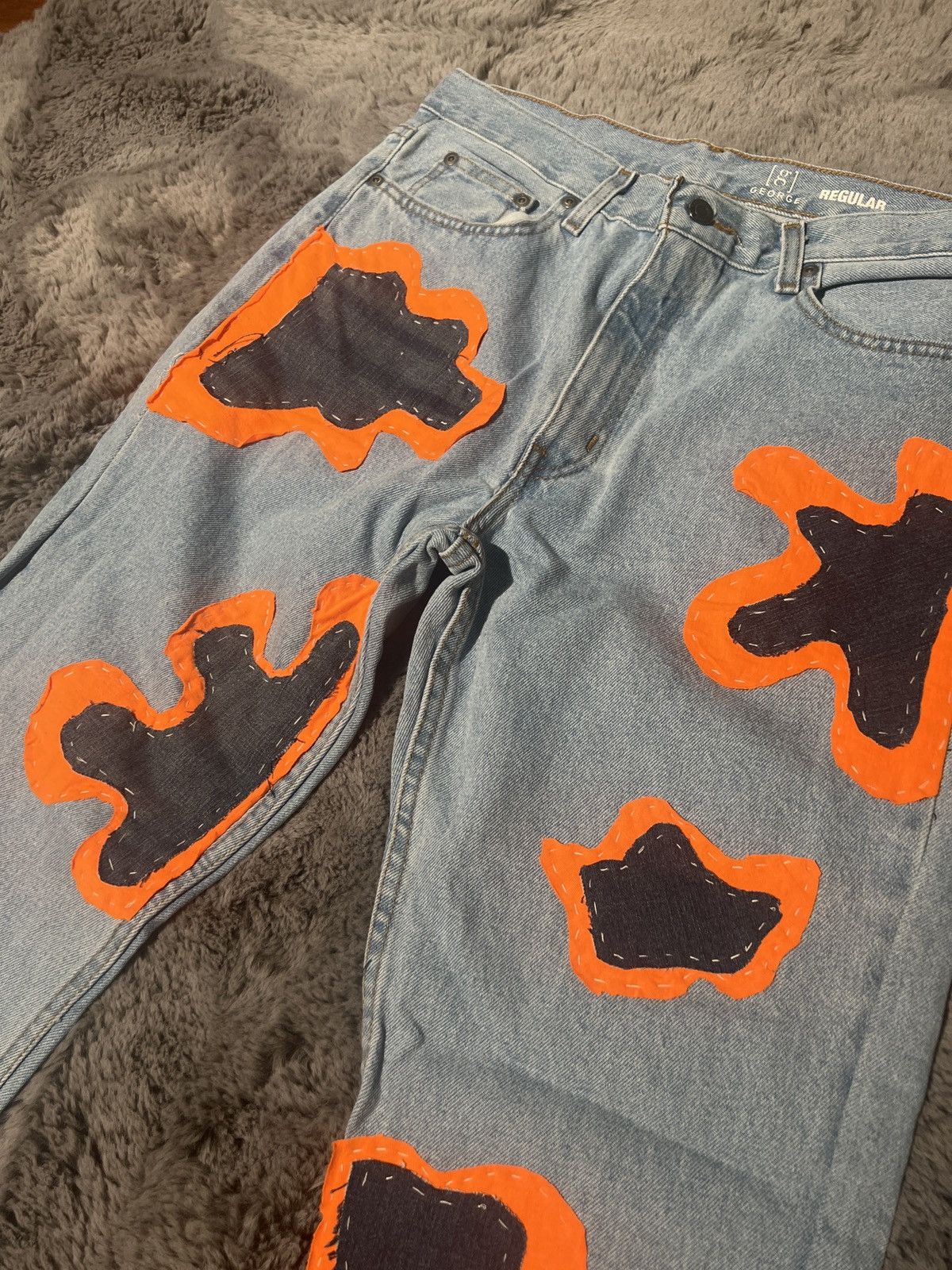 Vintage REWORKED DENIM Size US 33 - 3 Thumbnail