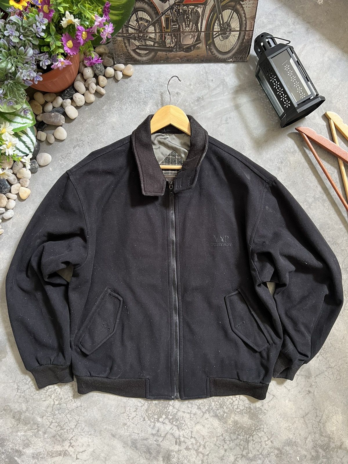 Vintage Vintage 🏴‍☠️ Vip Playboy Bomber Style Jacket Size US L / EU 52-54 / 3 - 17 Thumbnail