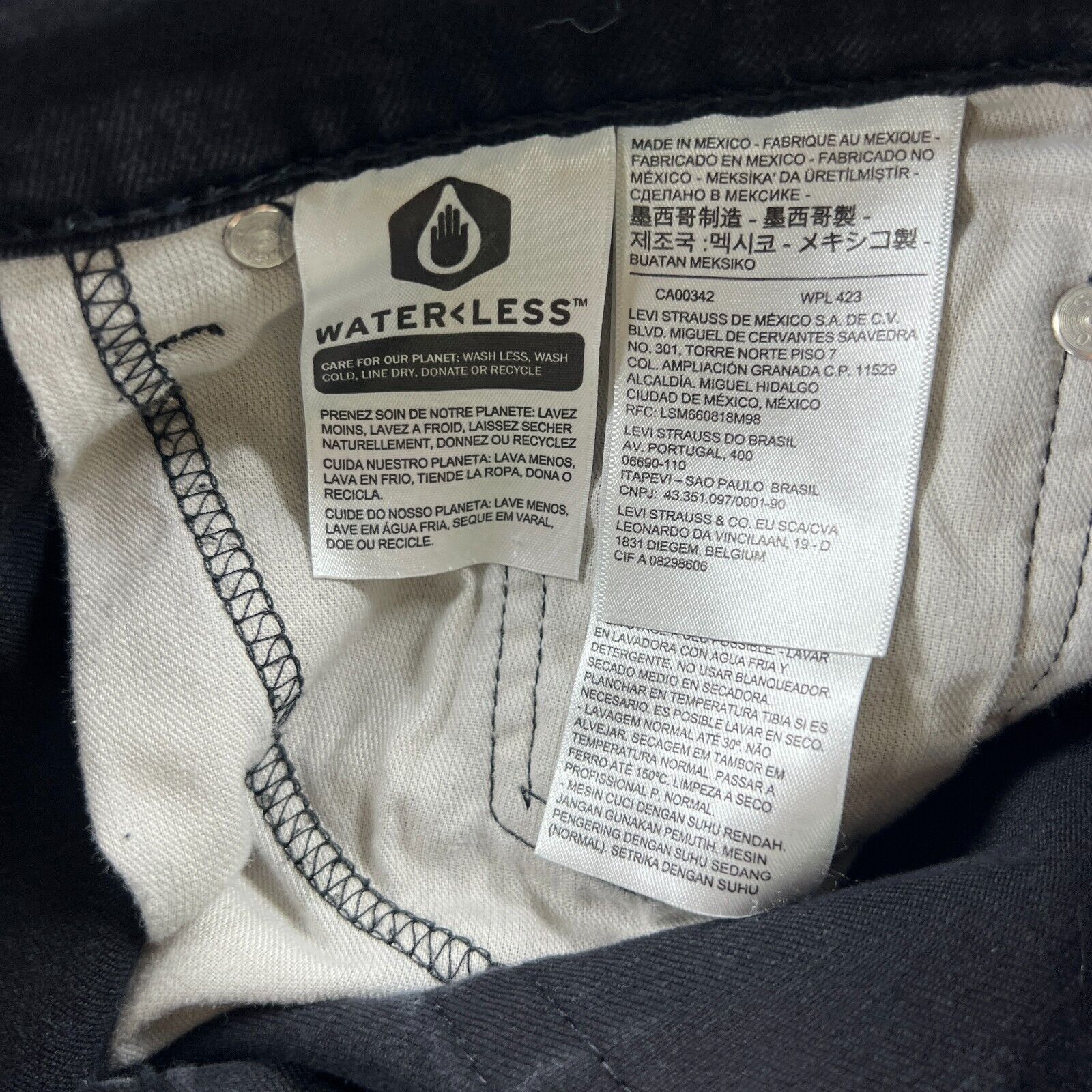 Levi's Levis 505 Jeans Men 33x34 Black Straight Denim Y2K Skate Emo Size US 33 - 7 Thumbnail