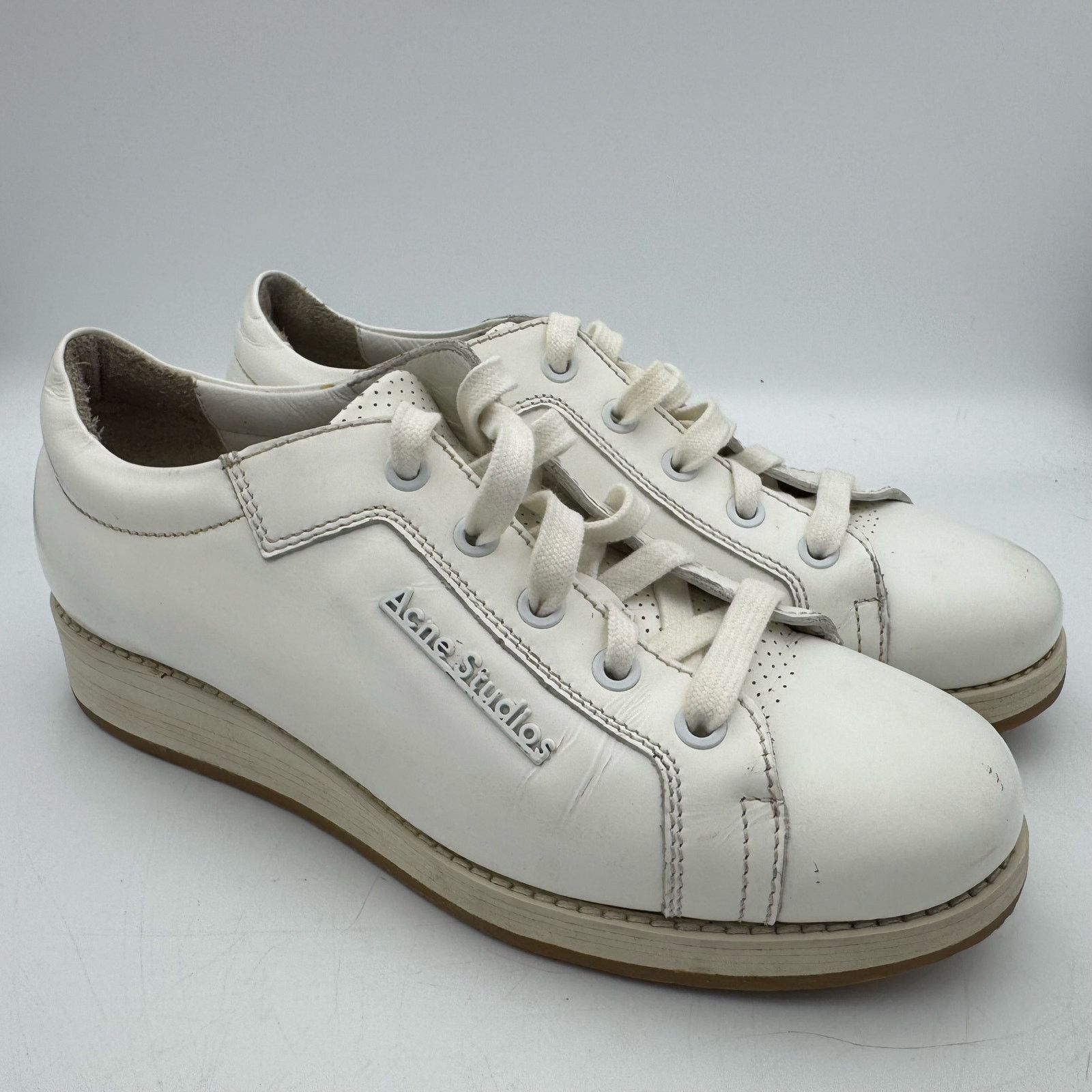 Acne Studios Acne Studios Leather Sneakers Sz 37~US 6.5–7 Minimalist Size US 6.5 / IT 36.5 - 1 Thumbnail